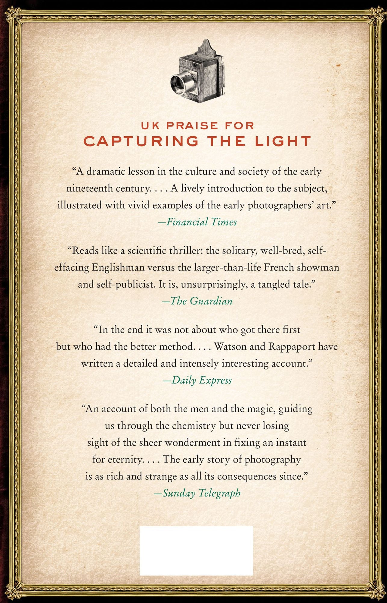 Capturing the Light: The Birth of Photography, a True Story of Genius and Rivalry