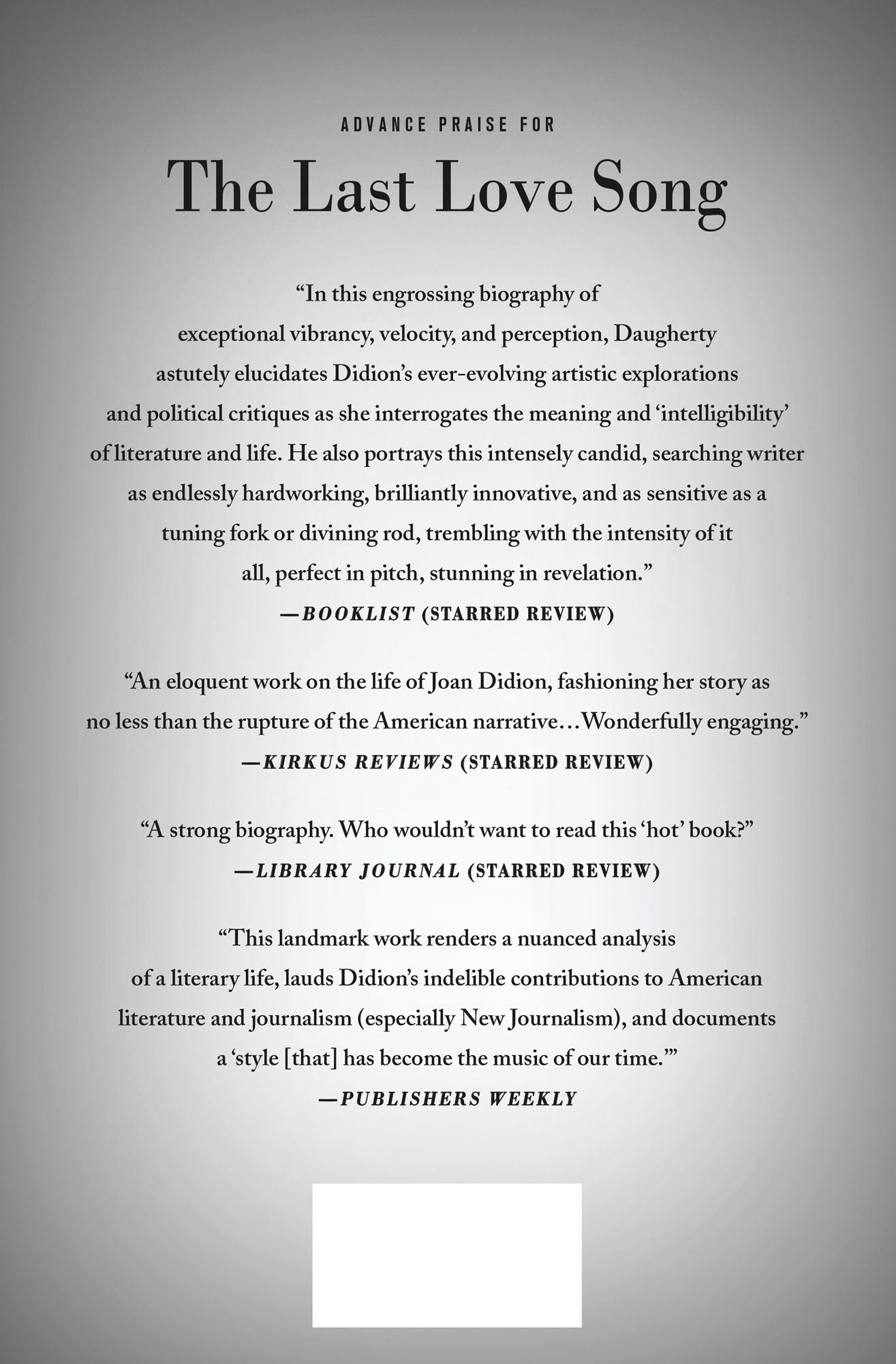 The Last Love Song: A Biography of Joan Didion