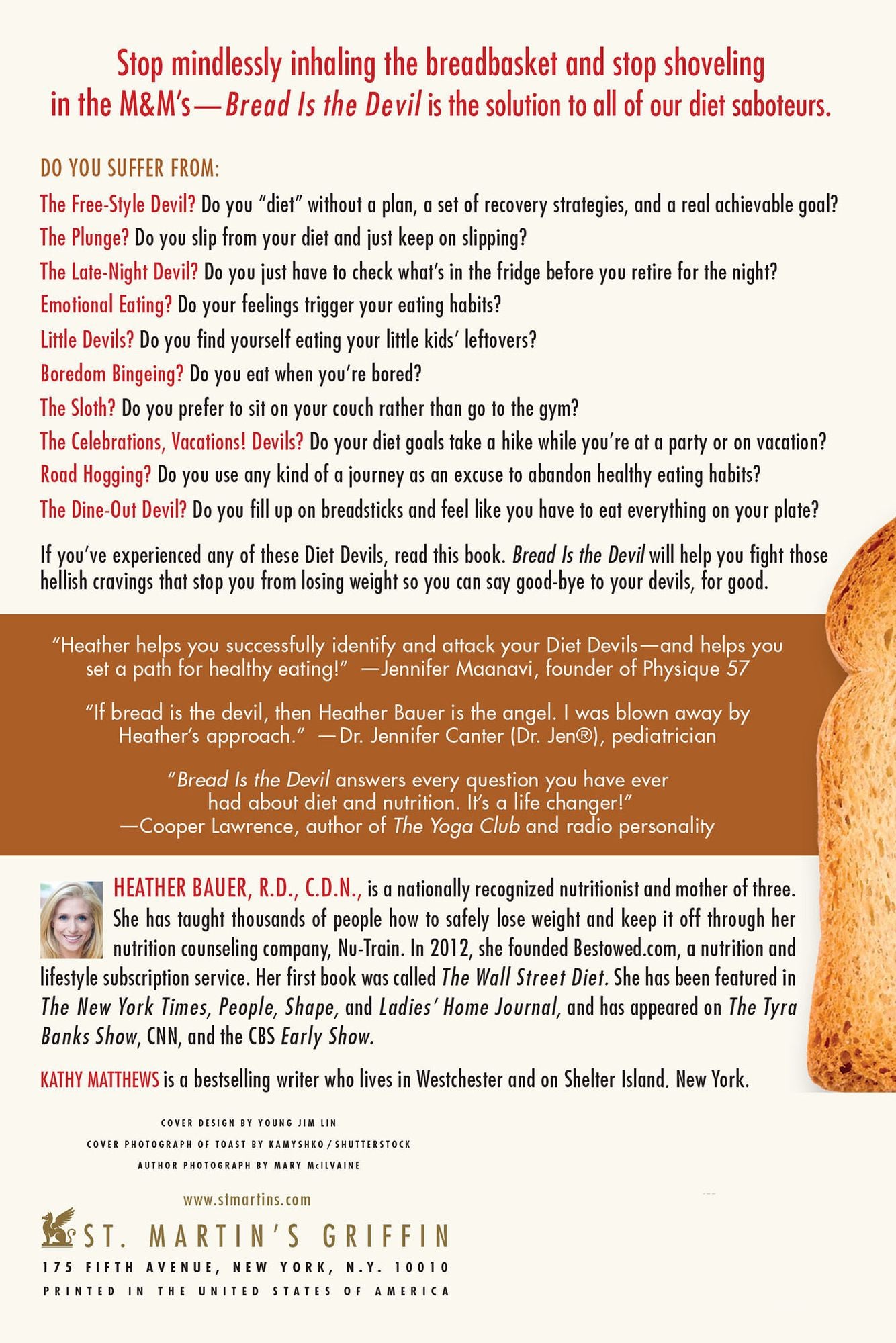 Bread Is the Devil: Win the Weight Loss Battle by Taking Control of Your Diet Demons