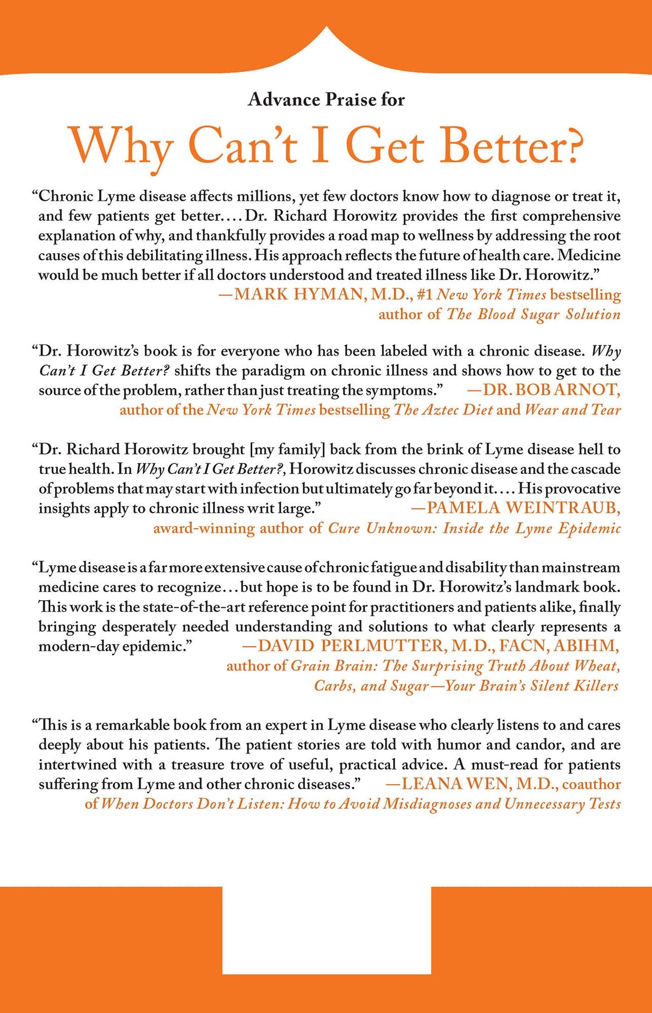 Why Can't I Get Better?: Solving the Mystery of Lyme and Chronic Disease