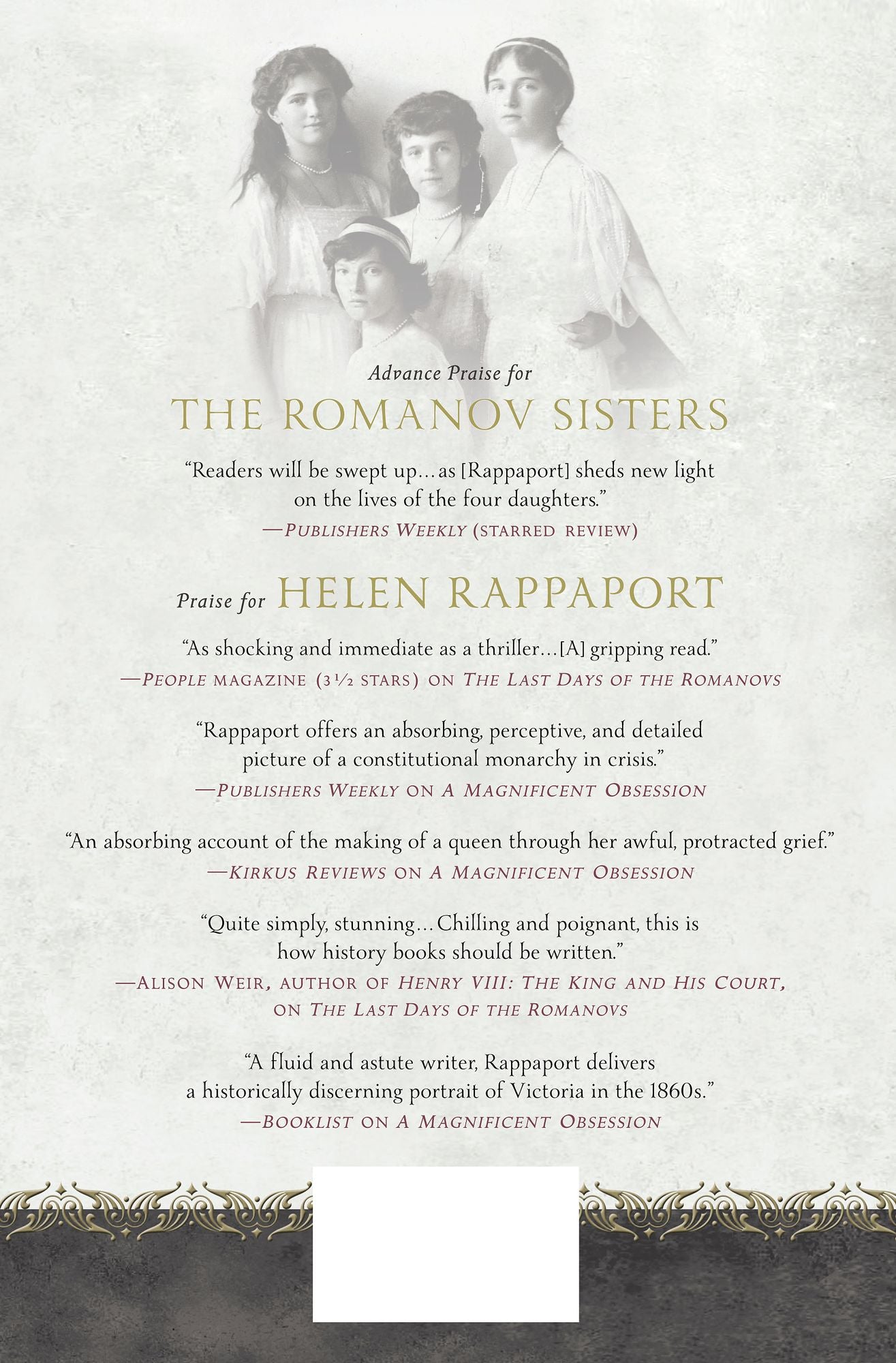 The Romanov Sisters: The Lost Lives of the Daughters of Nicholas and Alexandra
