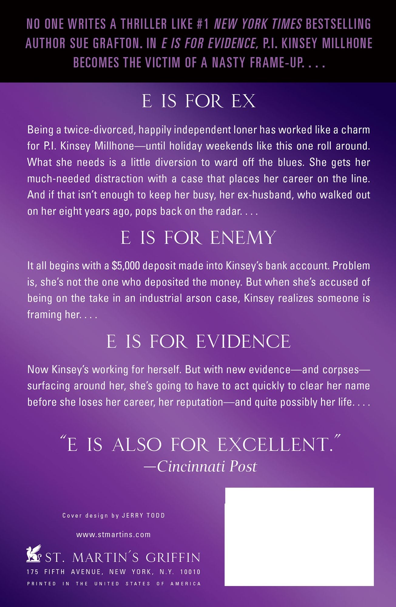 E Is for Evidence (Kinsey Millhone Series #5)