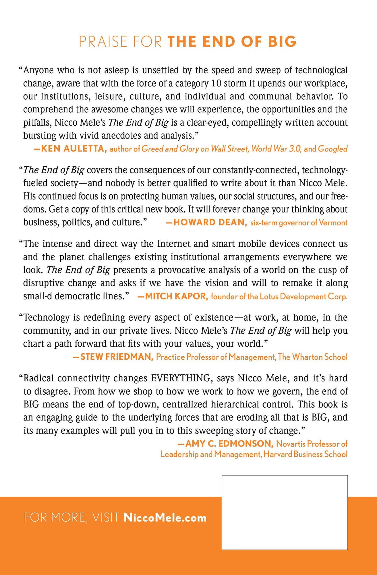 The End of Big: How the Internet Makes David the New Goliath