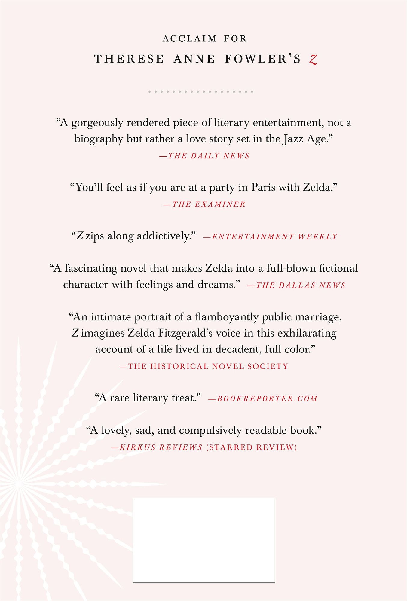 Z: A Novel of Zelda Fitzgerald
