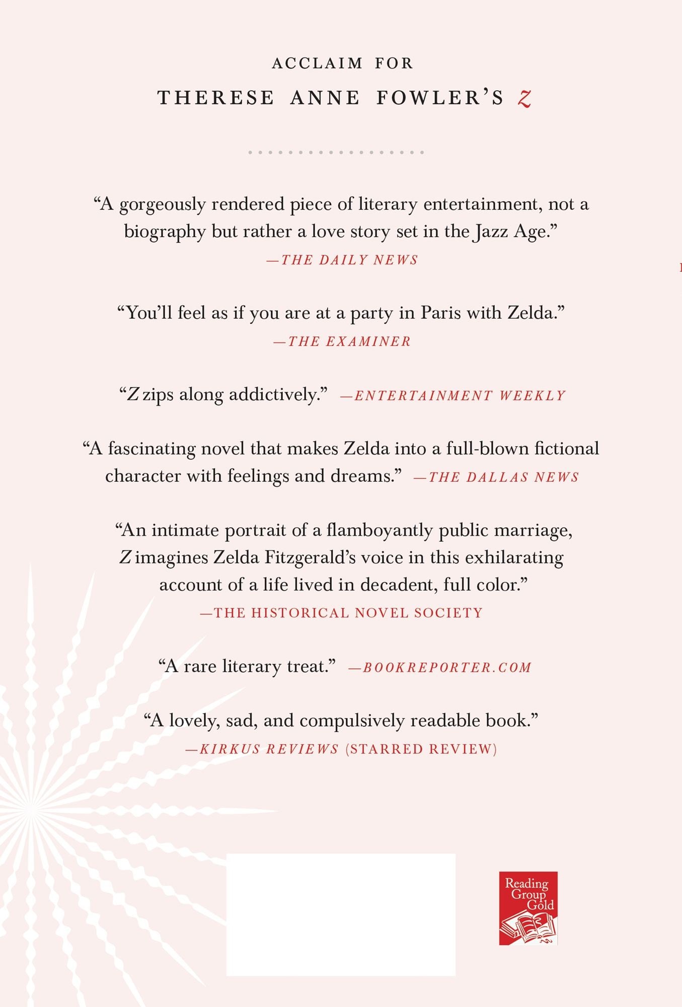 Z: A Novel of Zelda Fitzgerald
