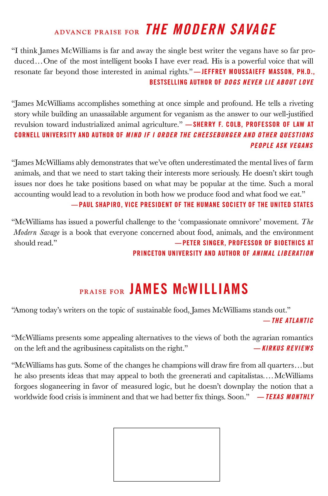 The Modern Savage: Our Unthinking Decision to Eat Animals