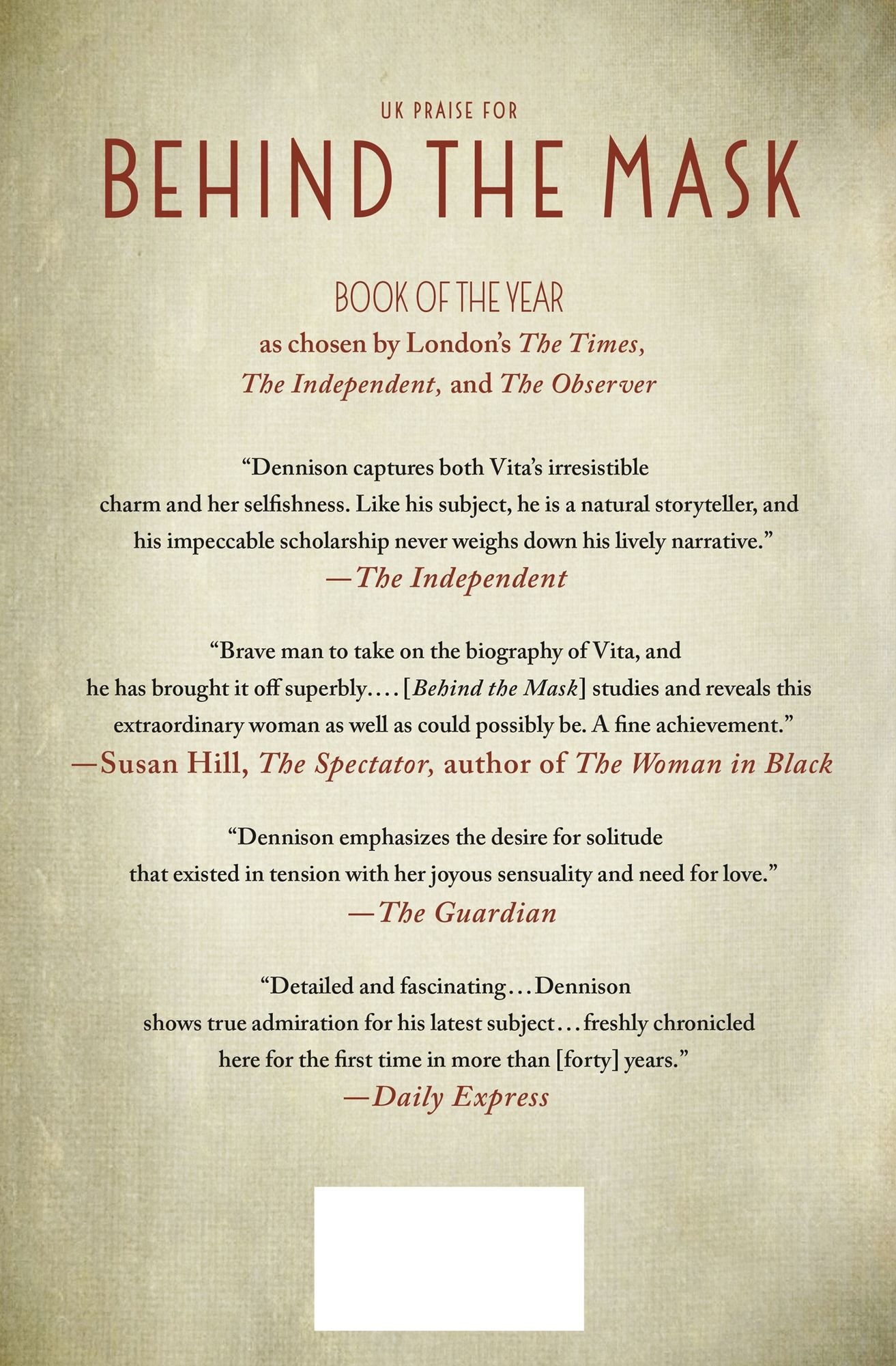 Behind the Mask: The Life of Vita Sackville-West