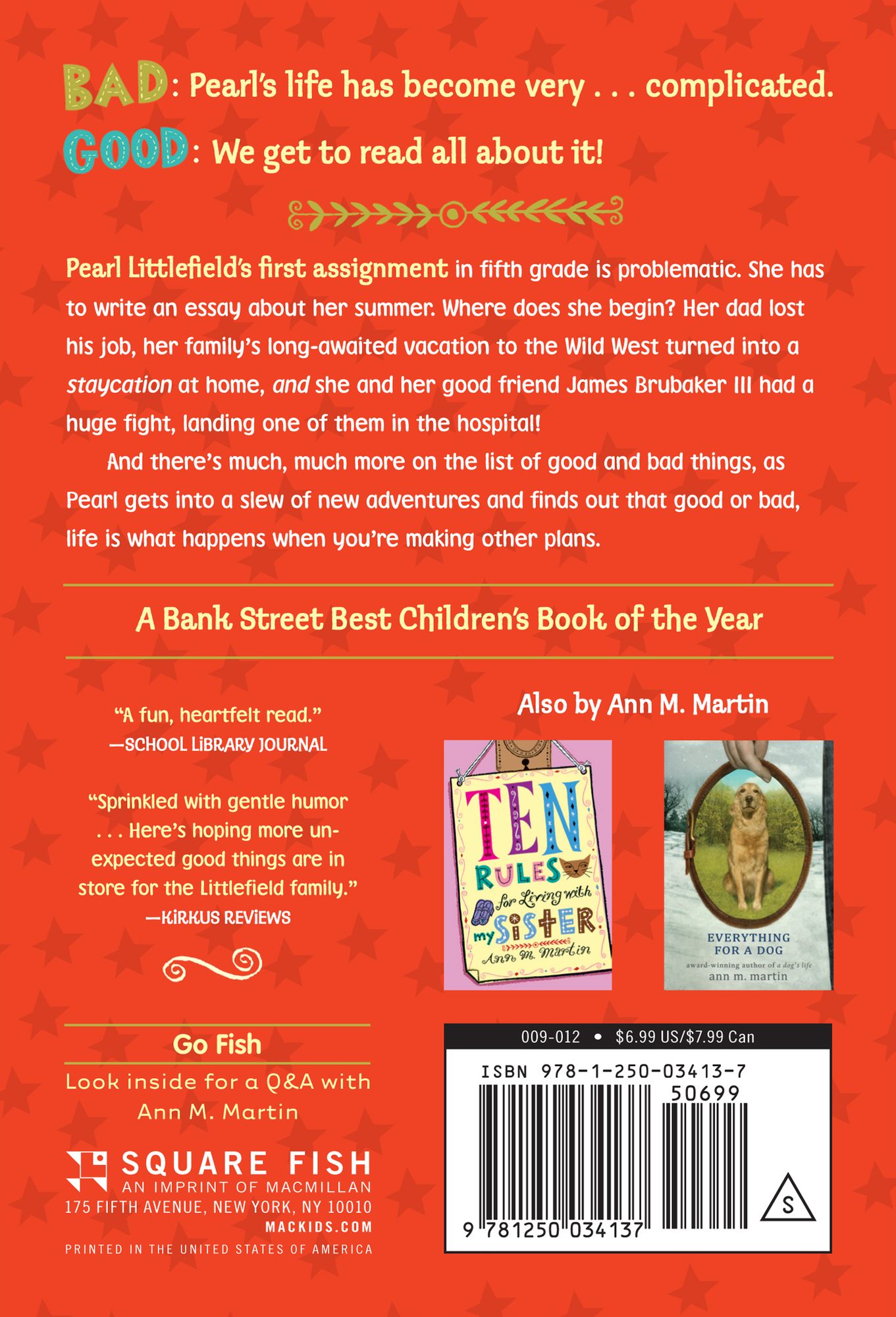 Ten Good and Bad Things About My Life (So Far)