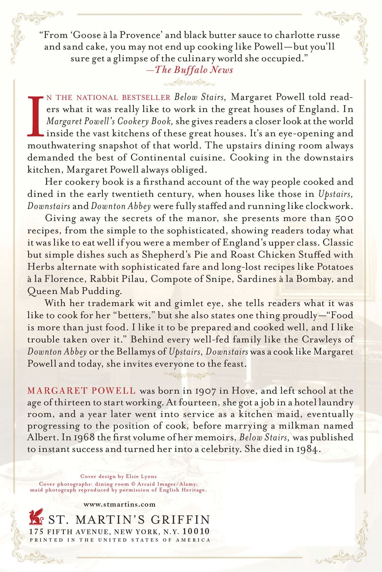 Margaret Powell's Cookery Book: 500 Upstairs Recipes from Everyone's Favorite Downstairs Kitchen Maid and Cook