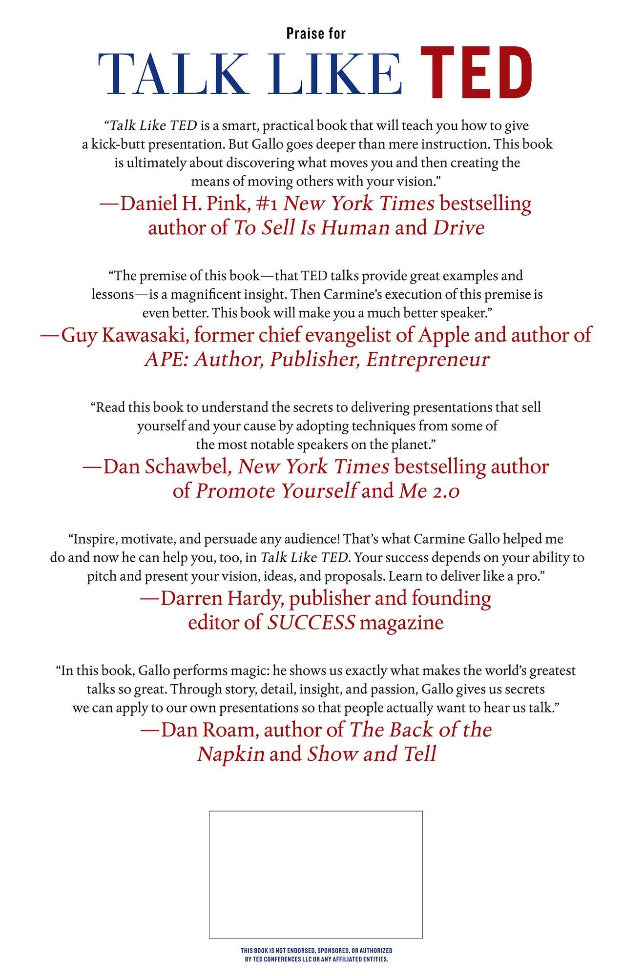Talk Like TED: The 9 Public-Speaking Secrets of the World's Top Minds