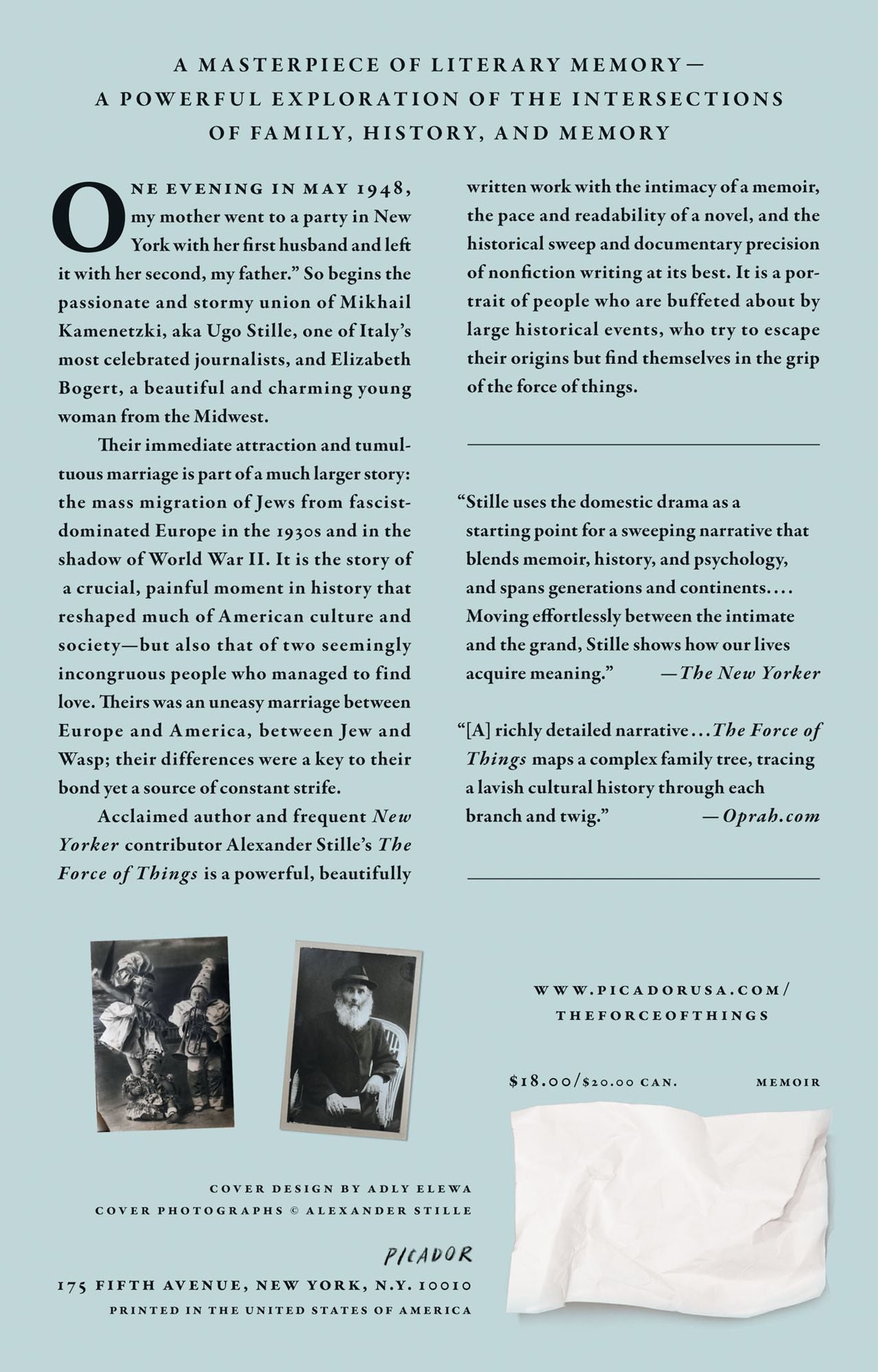 The Force of Things : A Marriage in War and Peace