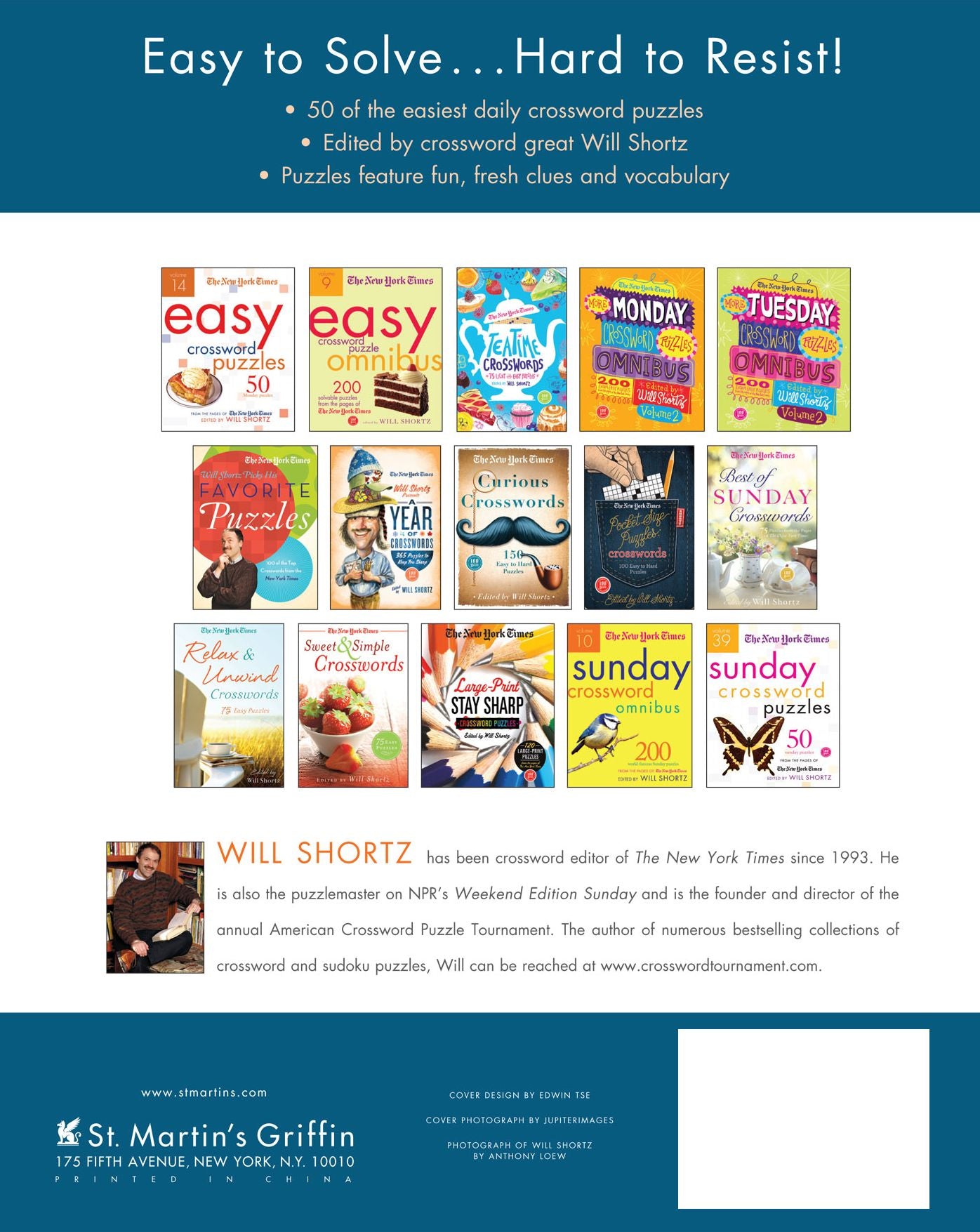 The New York Times Easy Crossword Puzzles Volume 15: 50 Monday Puzzles from the Pages of The New York Times