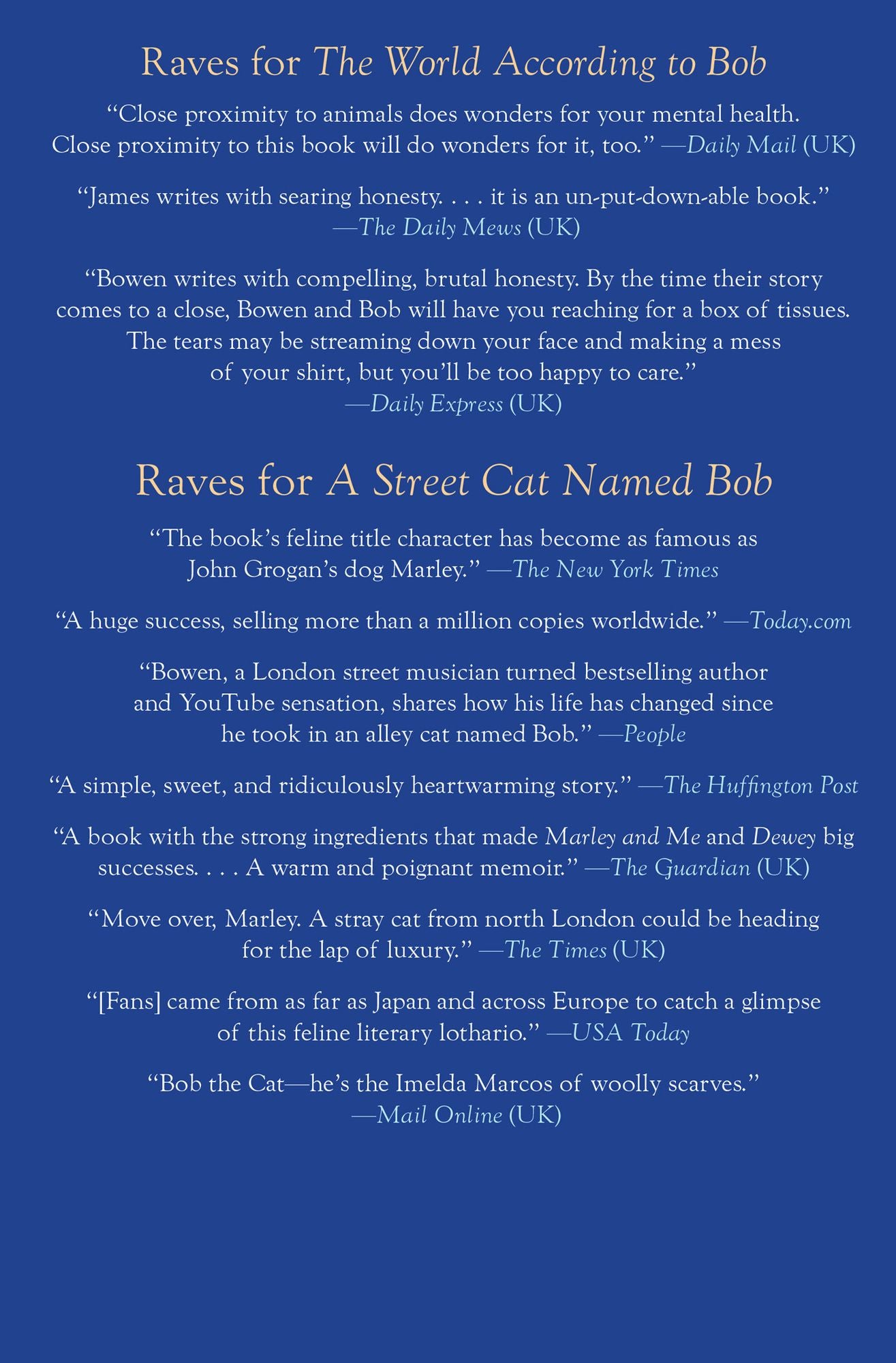 The World According to Bob: The Further Adventures of One Man and His Streetwise Cat