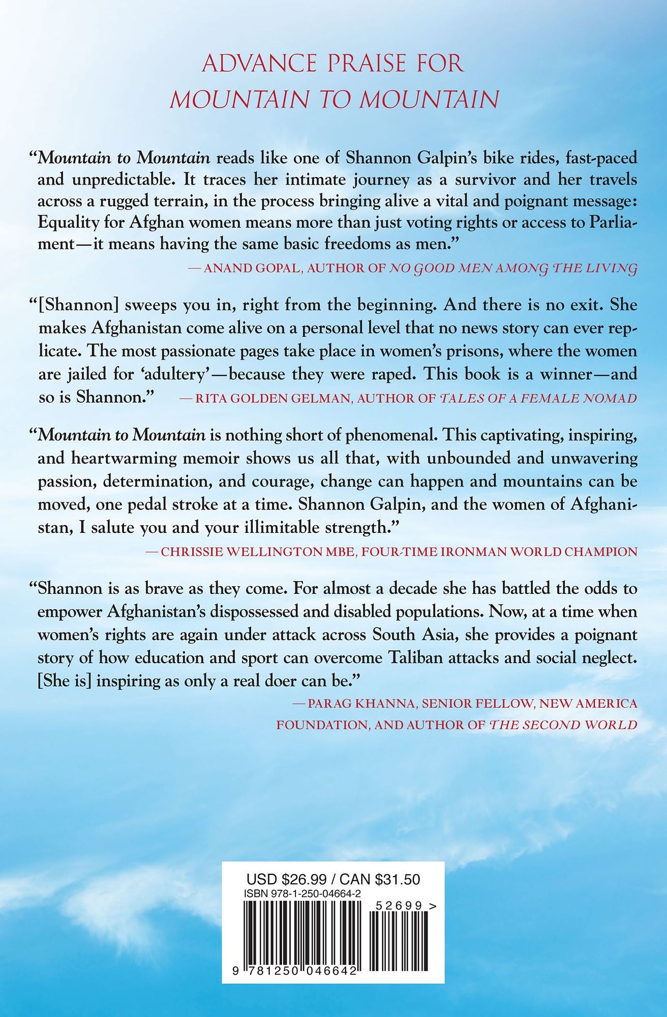Mountain to Mountain: A Journey of Adventure and Activism for the Women of Afghanistan