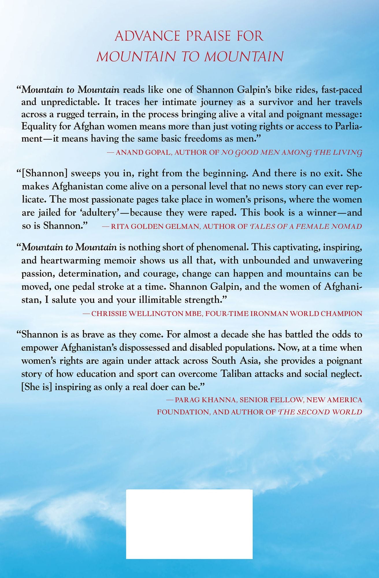 Mountain to Mountain: A Journey of Adventure and Activism for the Women of Afghanistan