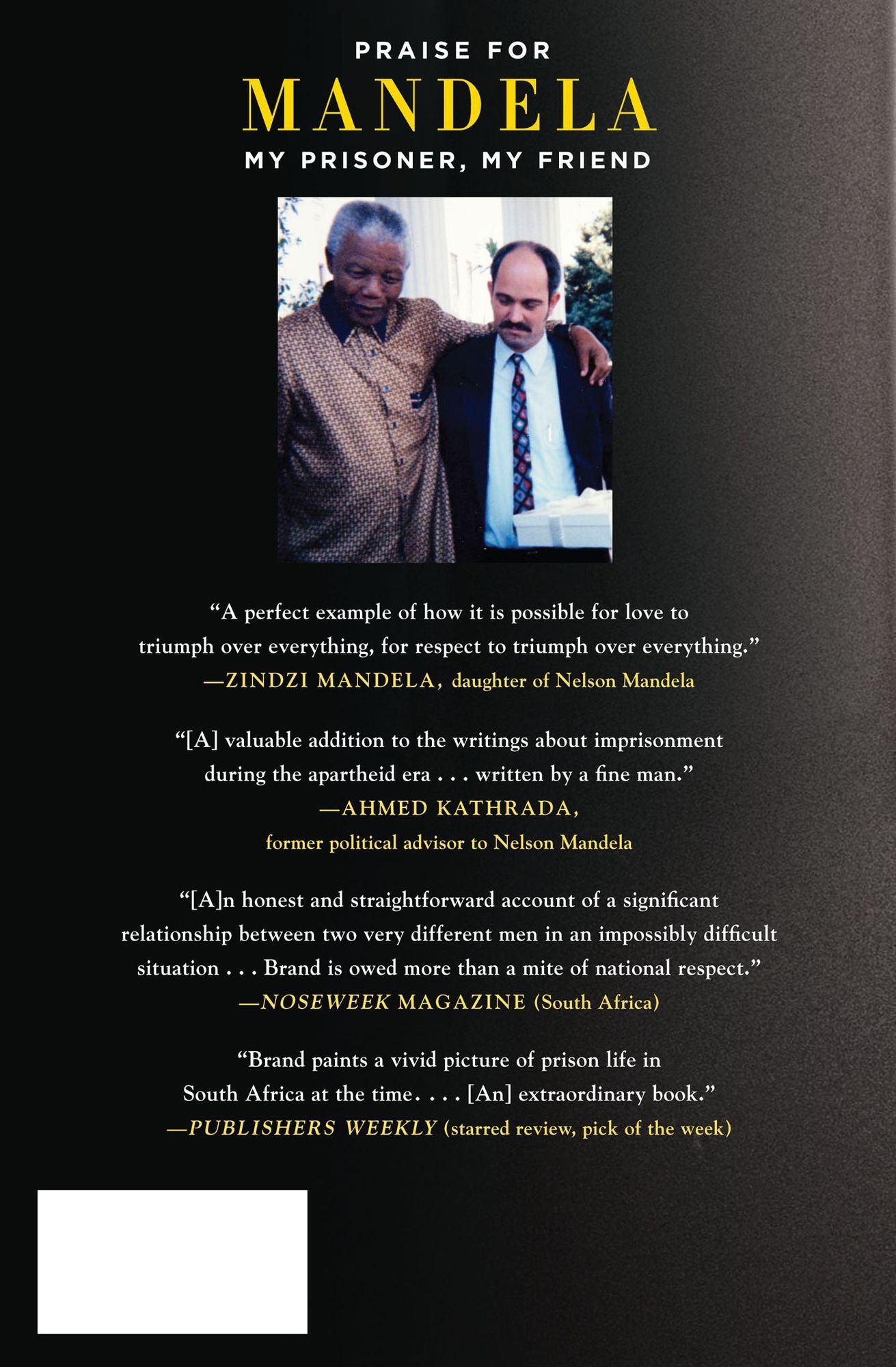 Mandela: My Prisoner, My Friend