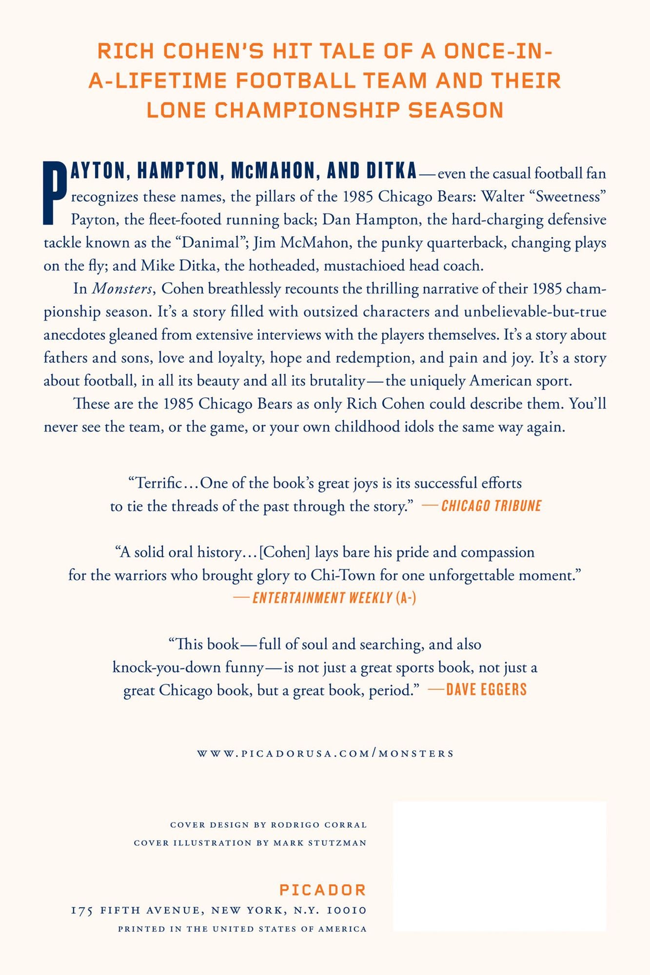 Monsters: The 1985 Chicago Bears and the Wild Heart of Football