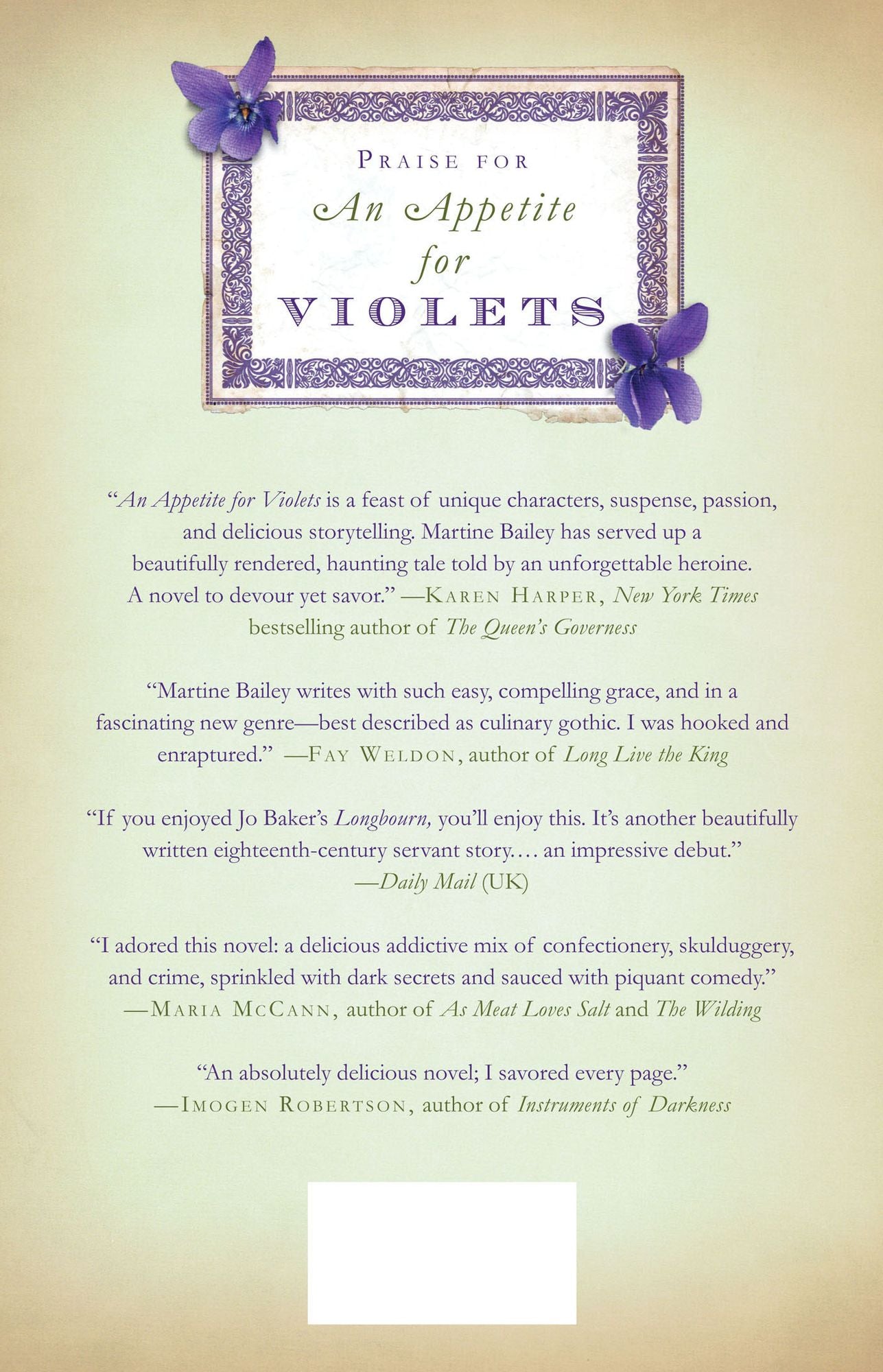 An Appetite for Violets: A Novel