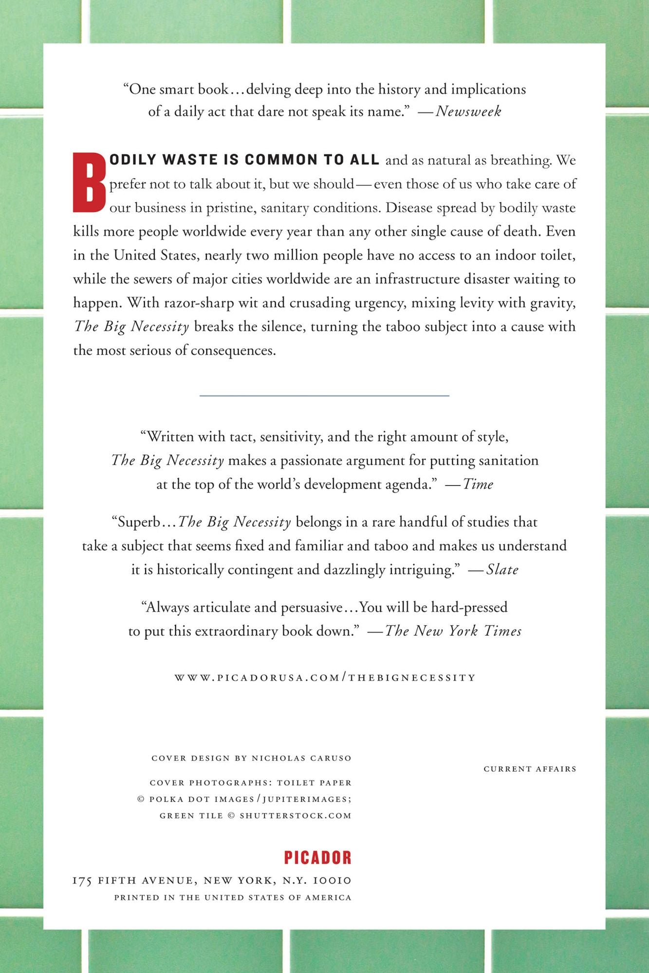 The Big Necessity: The Unmentionable World of Human Waste and Why It Matters