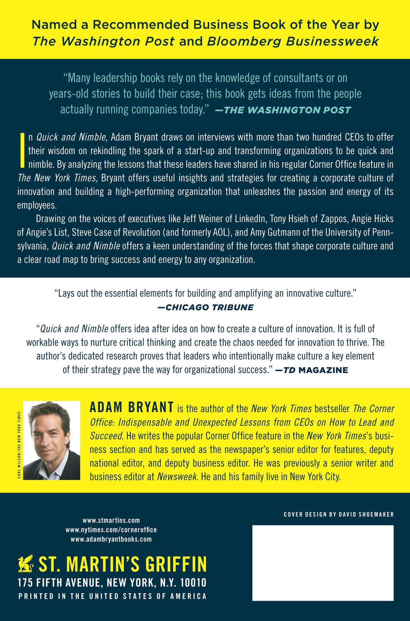 Quick and Nimble: Lessons from Leading CEOs on How to Create a Culture of Innovation