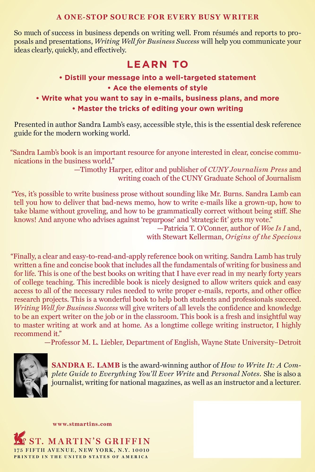 Writing Well for Business Success: A Complete Guide to Style, Grammar, and Usage at Work