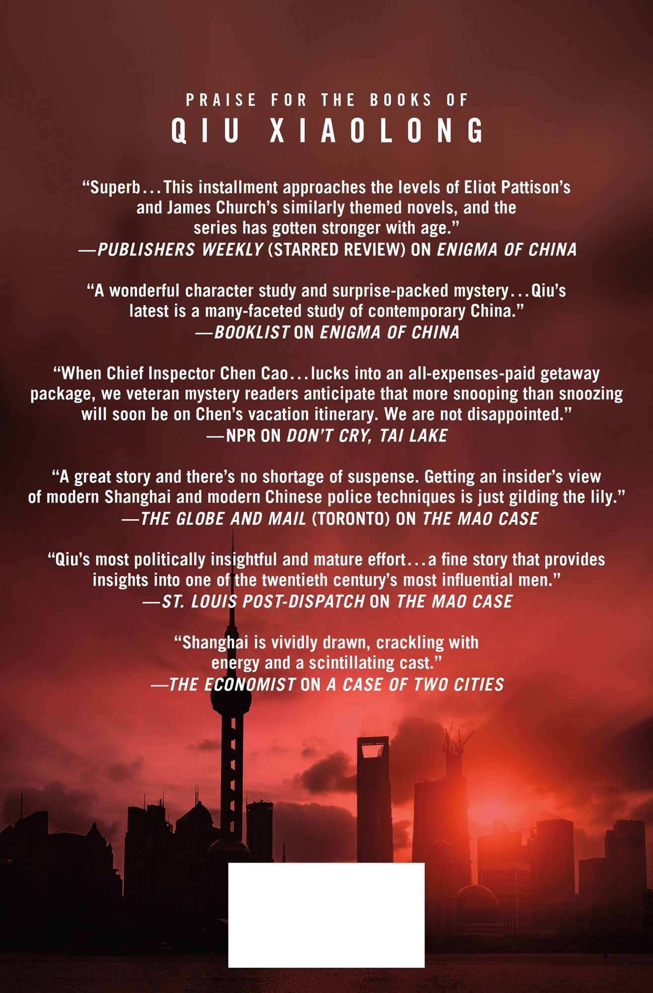 Shanghai Redemption (Inspector Chen Series #9)