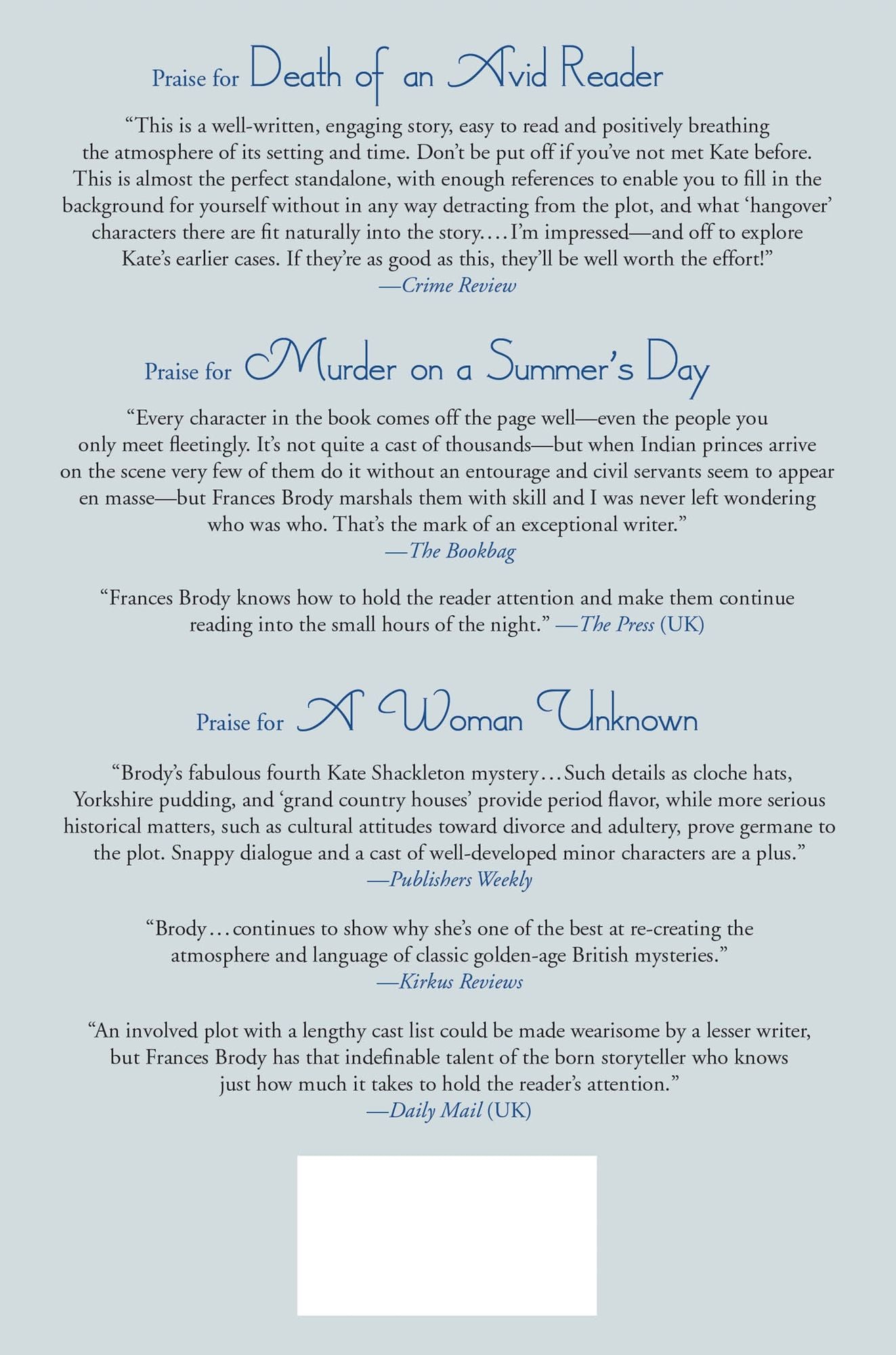 Death of an Avid Reader (Kate Shackleton Series #6)