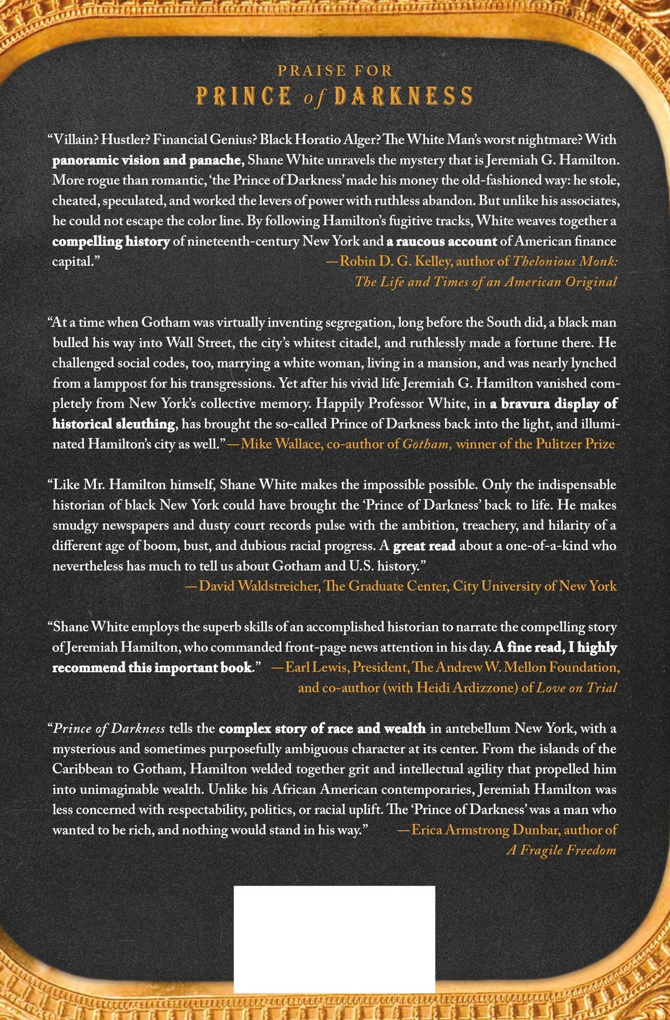 Prince of Darkness: The Untold Story of Jeremiah G. Hamilton, Wall Street's First Black Millionaire