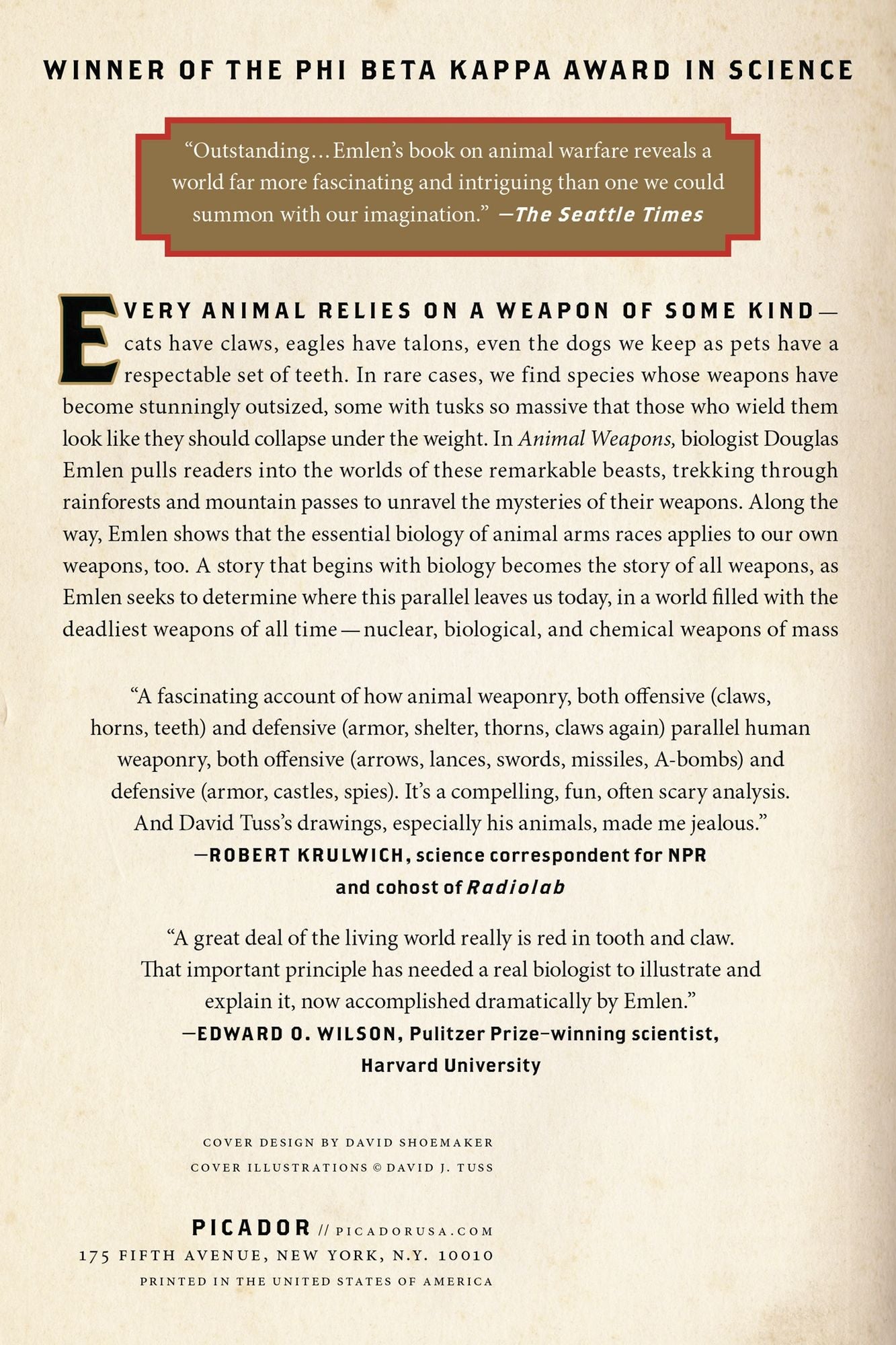 Animal Weapons: The Evolution of Battle