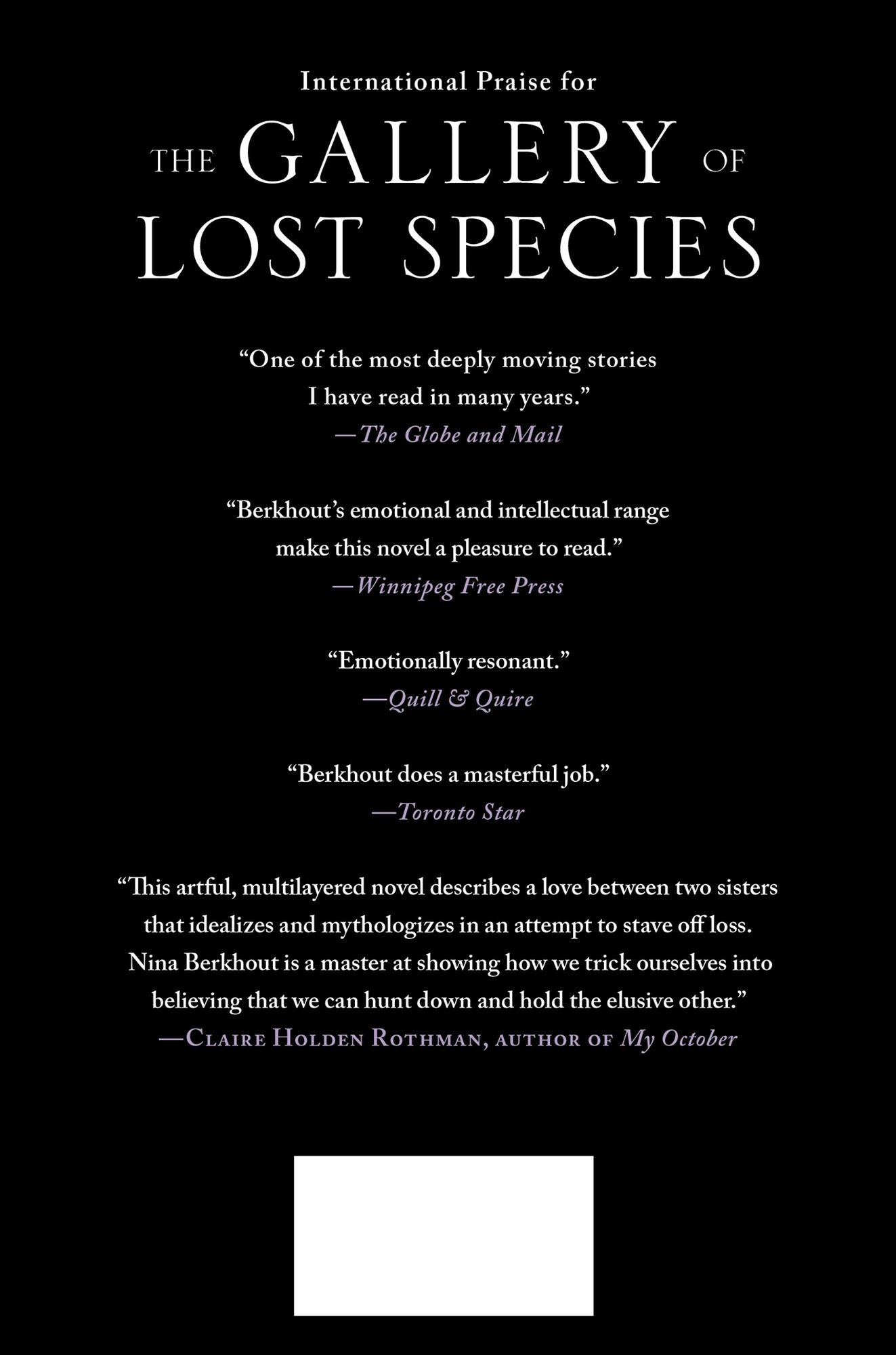 The Gallery of Lost Species: A Novel