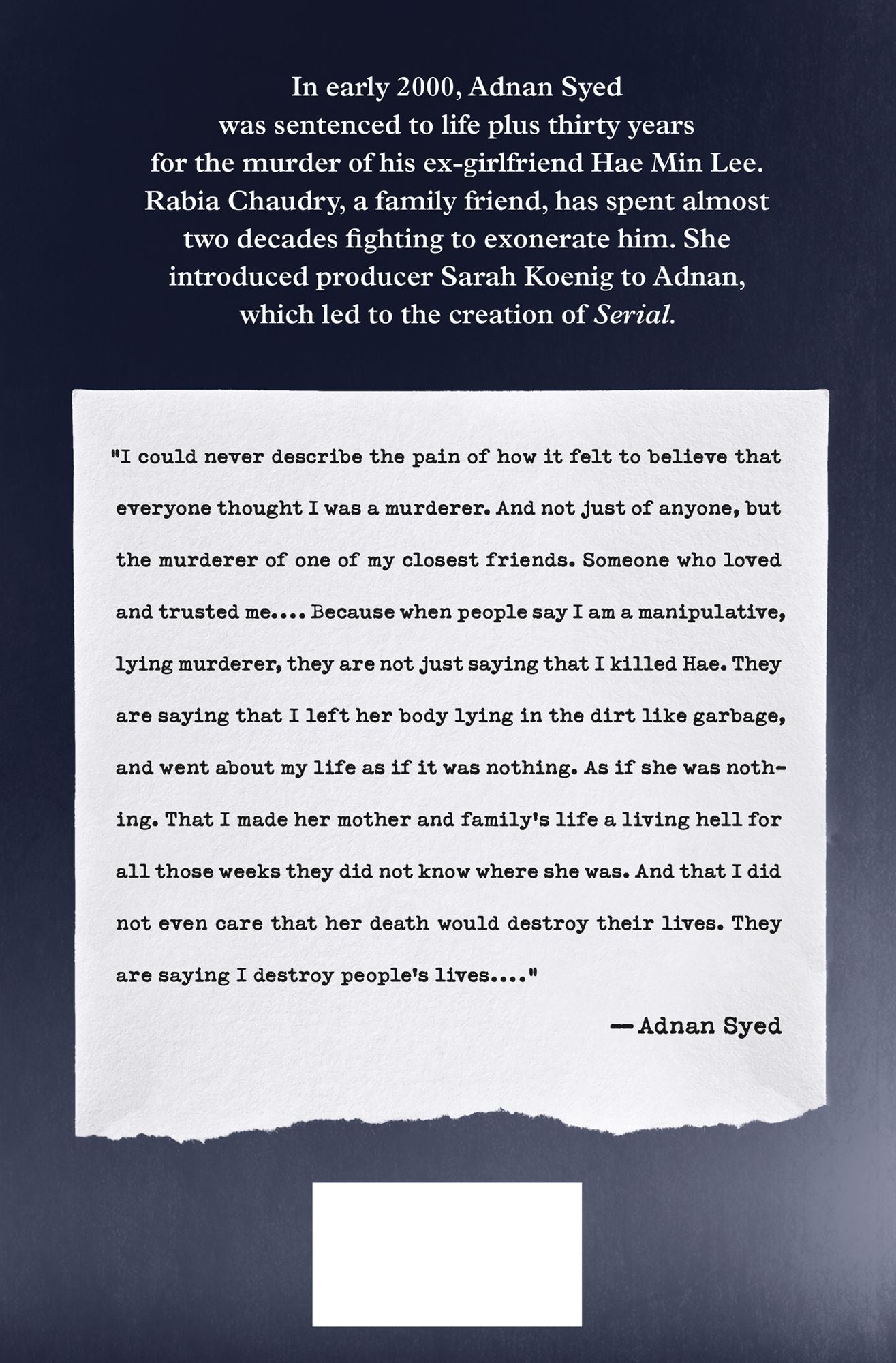 Adnan's Story: The Search for Truth and Justice After Serial
