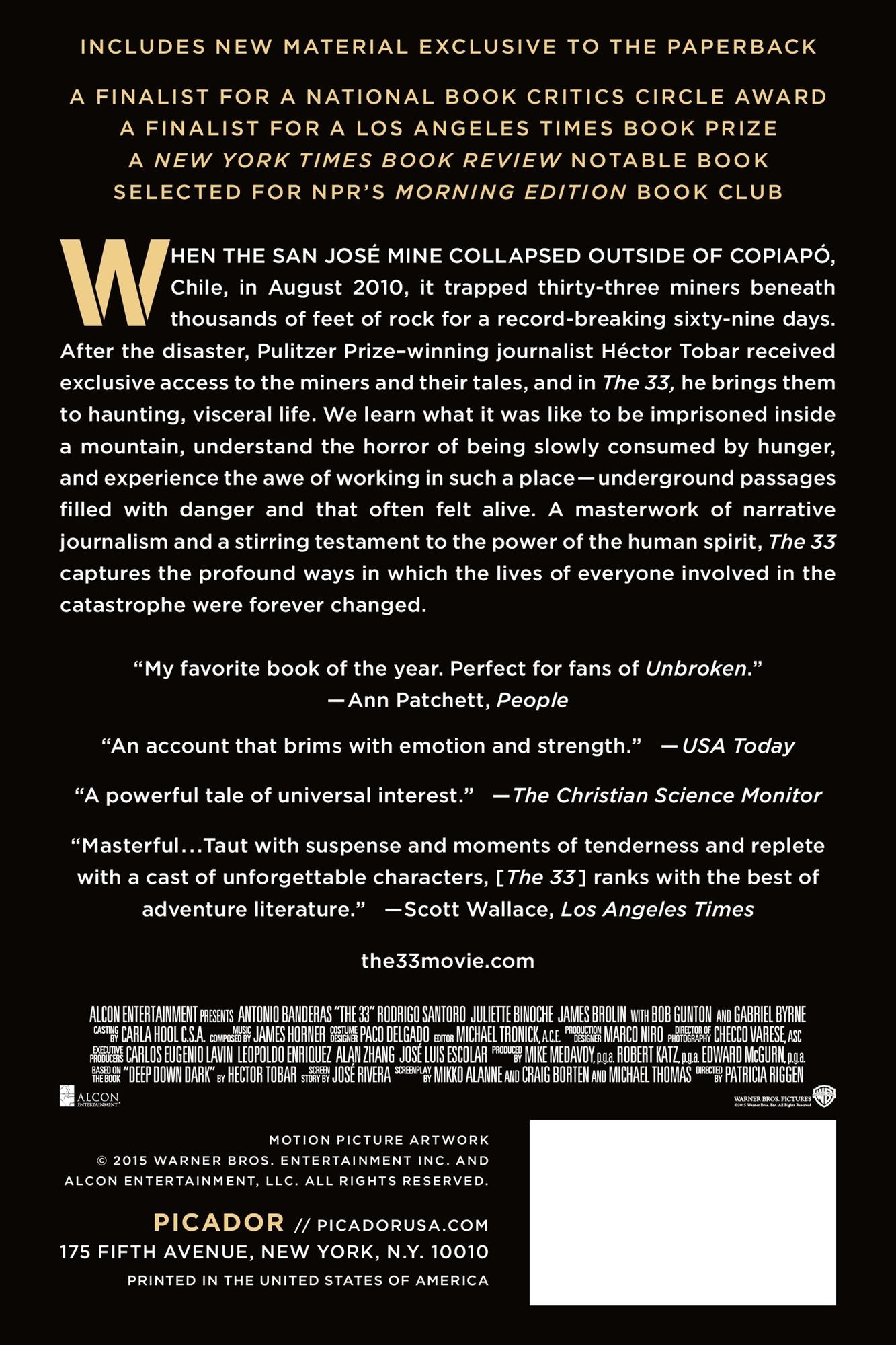 The 33: Deep Down Dark: The Untold Stories of 33 Men Buried in a Chilean Mine, and the Miracle That Set Them Free