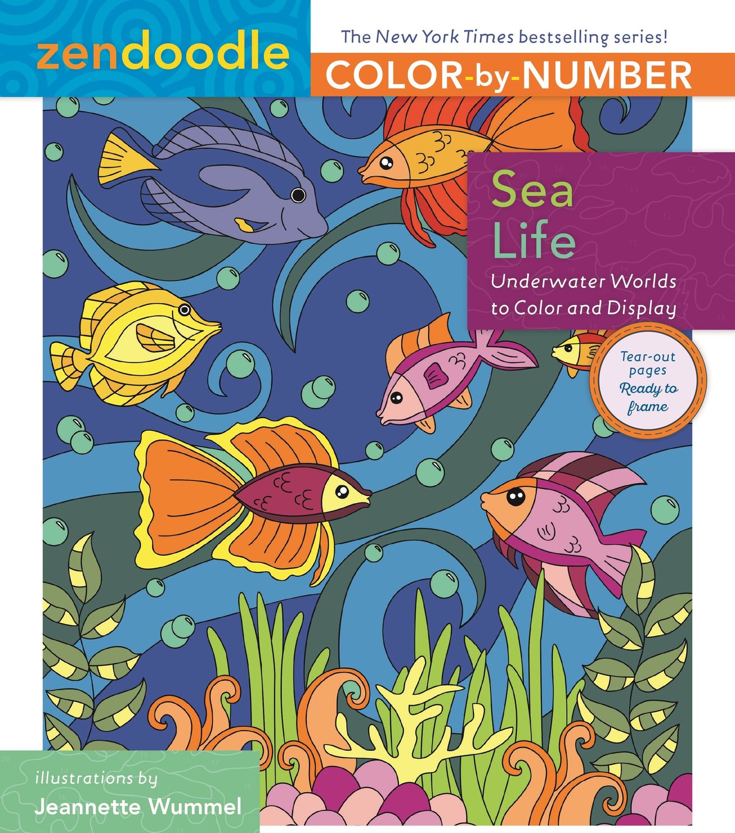 Zendoodle Color-by-Number: Sea Life: Underwater Worlds to Color and Display