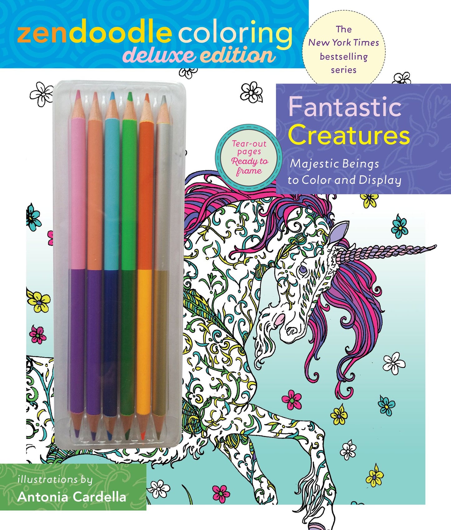 Zendoodle Coloring: Fantastic Creatures: Deluxe Edition with Pencils