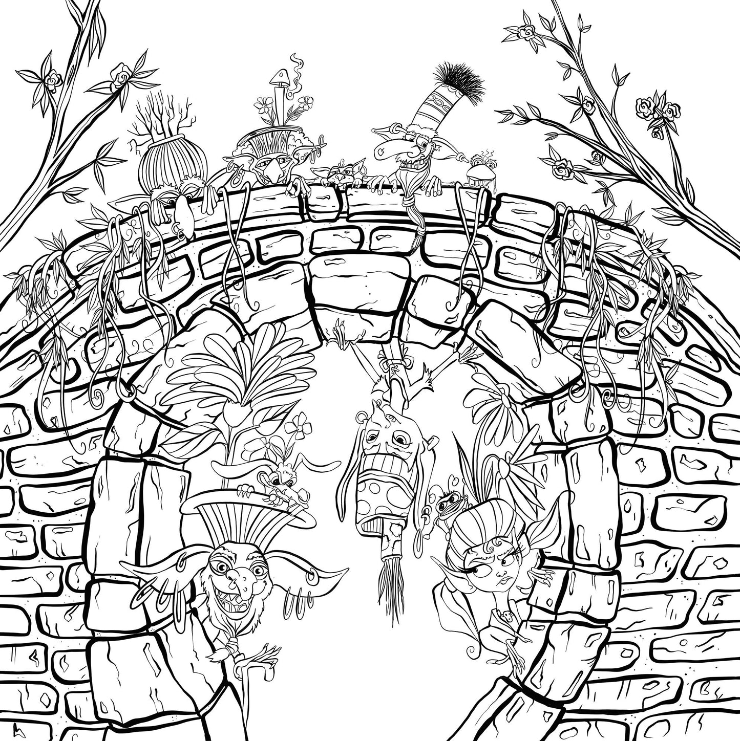 Zendoodle Coloring Presents: Goblins in the Hollow: An Artist's Coloring Book