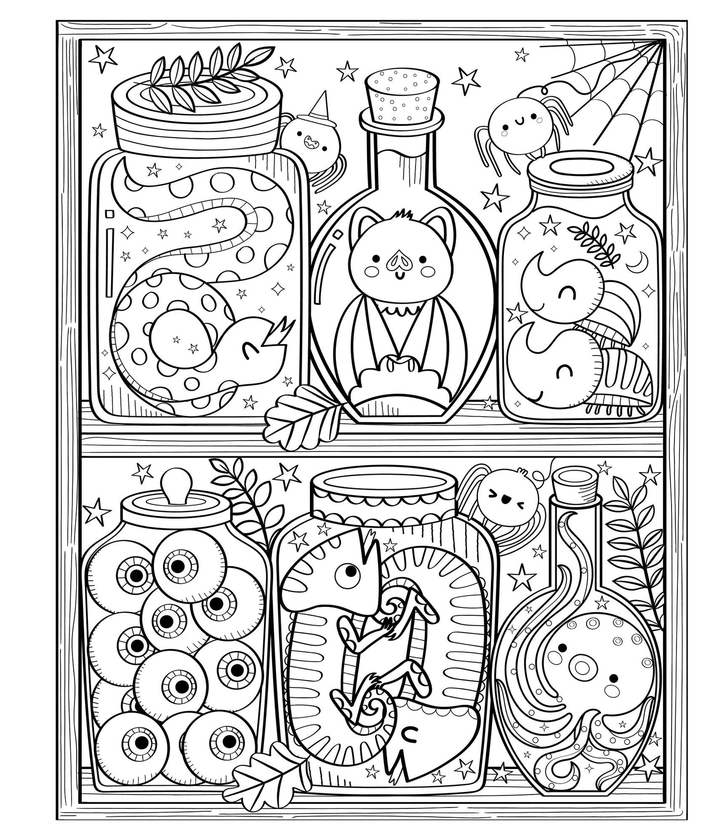 Mangatopia: Spoopy Fun: A Cute and Creepy Coloring Book of Anime and Manga