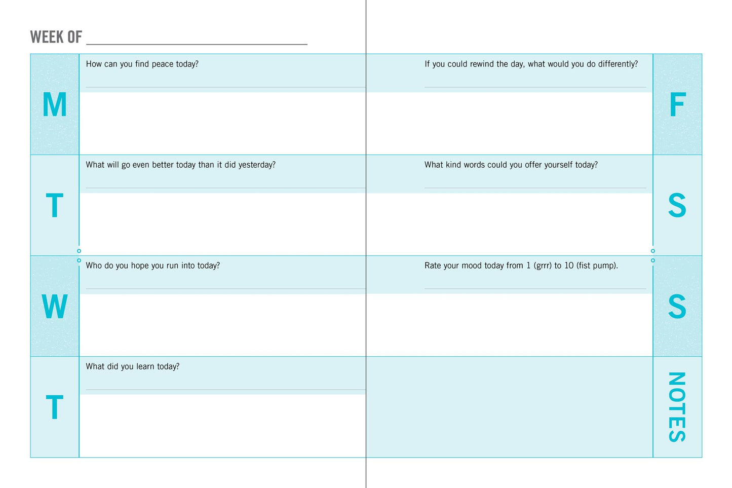 One Question a Day Weekly Planner: 365 Prompts for a Meaningful Year