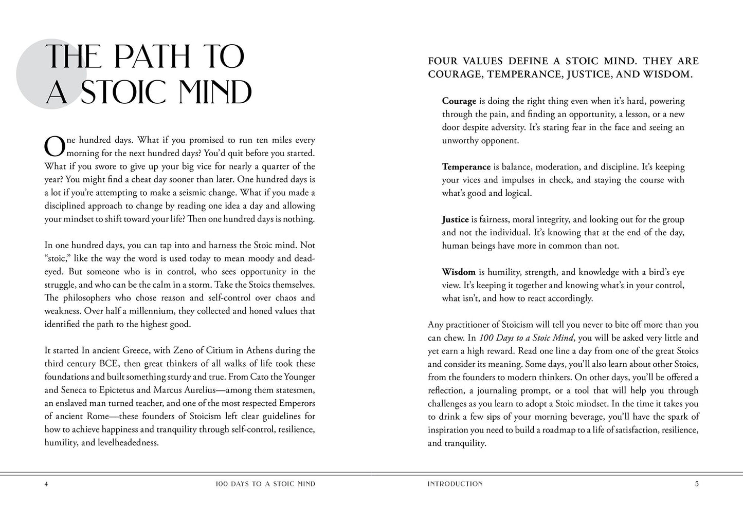 100 Days to a Stoic Mind: A Roadmap to Resilience and Finding Peace in Discipline
