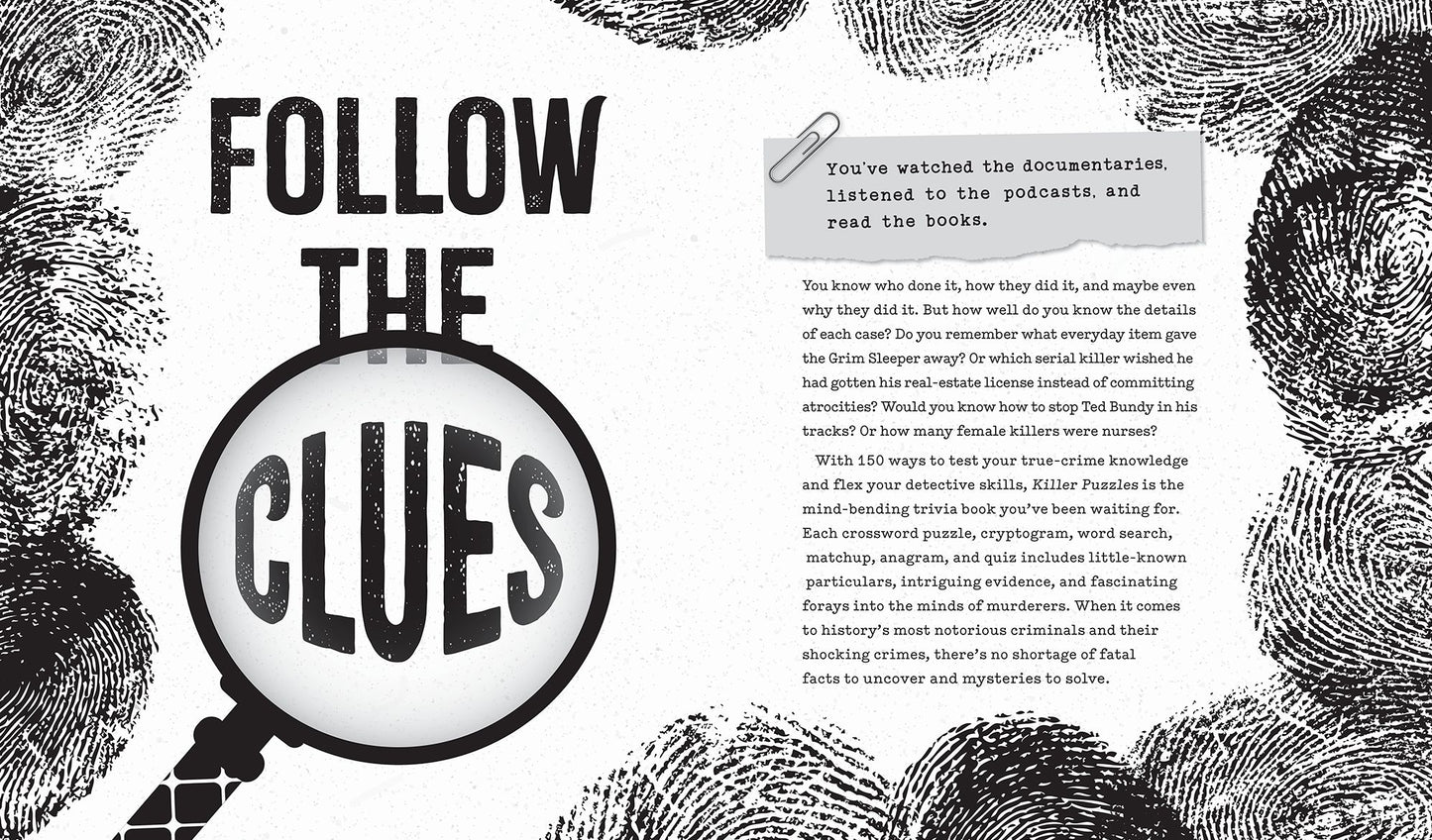 Killer Puzzles: Crosswords, Cyphers, Cryptograms, and More for the True-Crime Obsessed