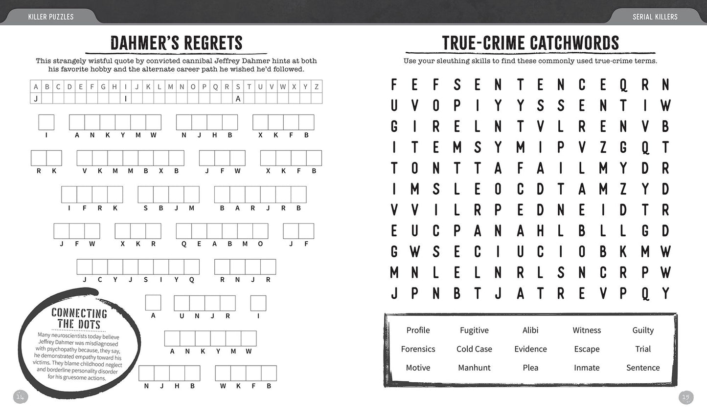 Killer Puzzles: Crosswords, Cyphers, Cryptograms, and More for the True-Crime Obsessed