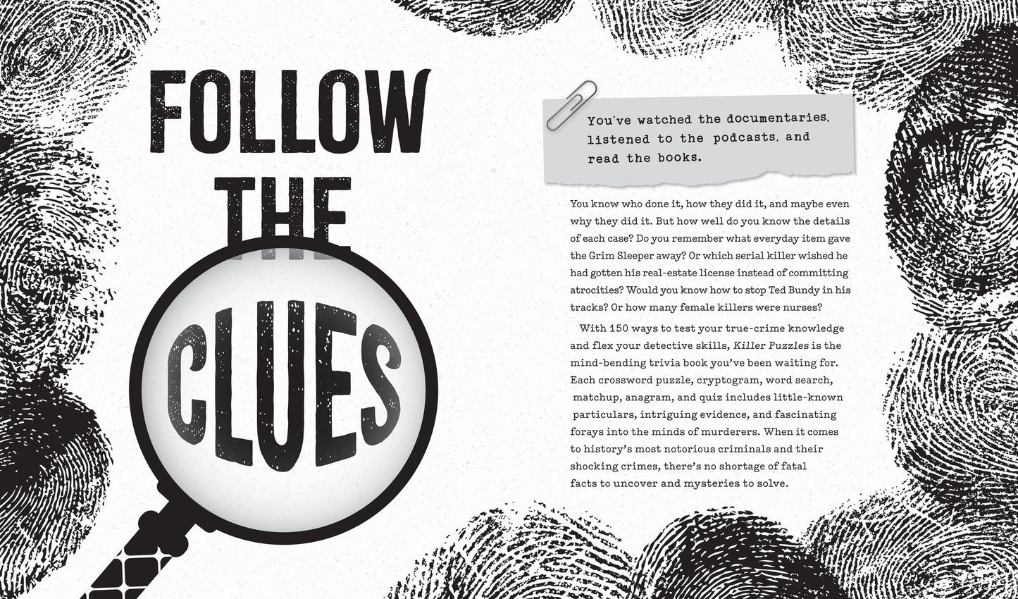 Killer Puzzles: Crosswords, Cyphers, Cryptograms, and More for the True-Crime Obsessed