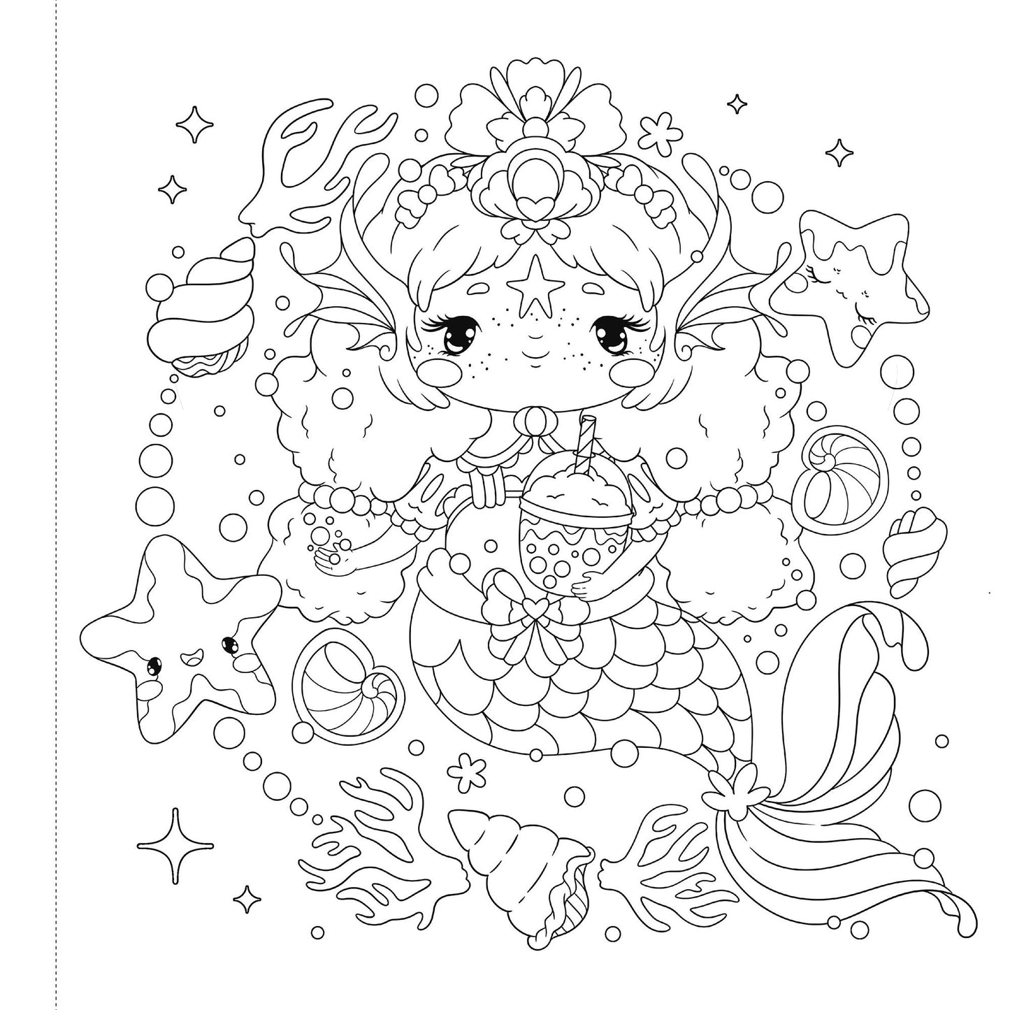 Manga Sparkle: Mermaid City: A Shimmery Sea of Anime & Manga Style Coloring Art