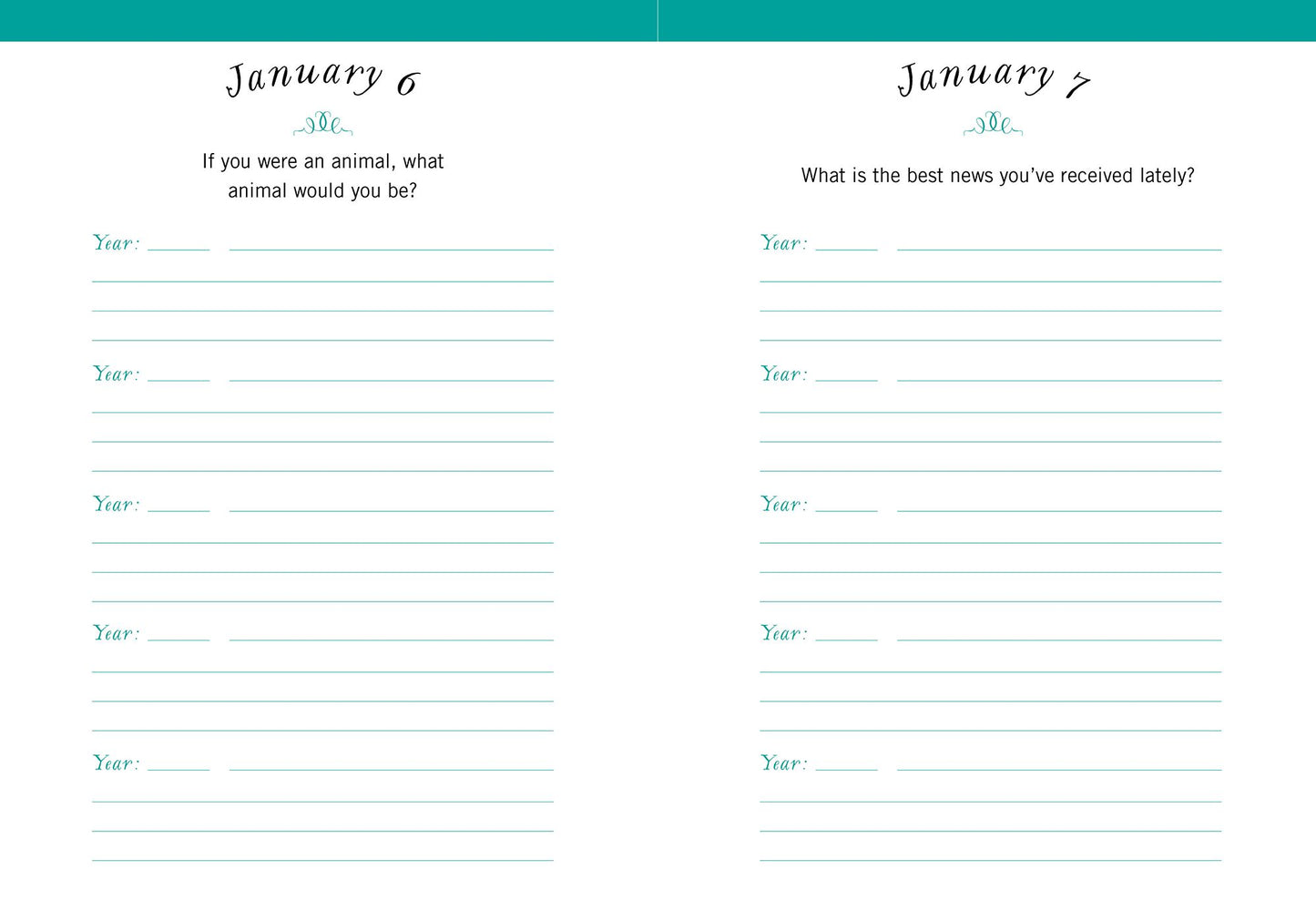 One Question a Day (Floral): A Five-Year Journal