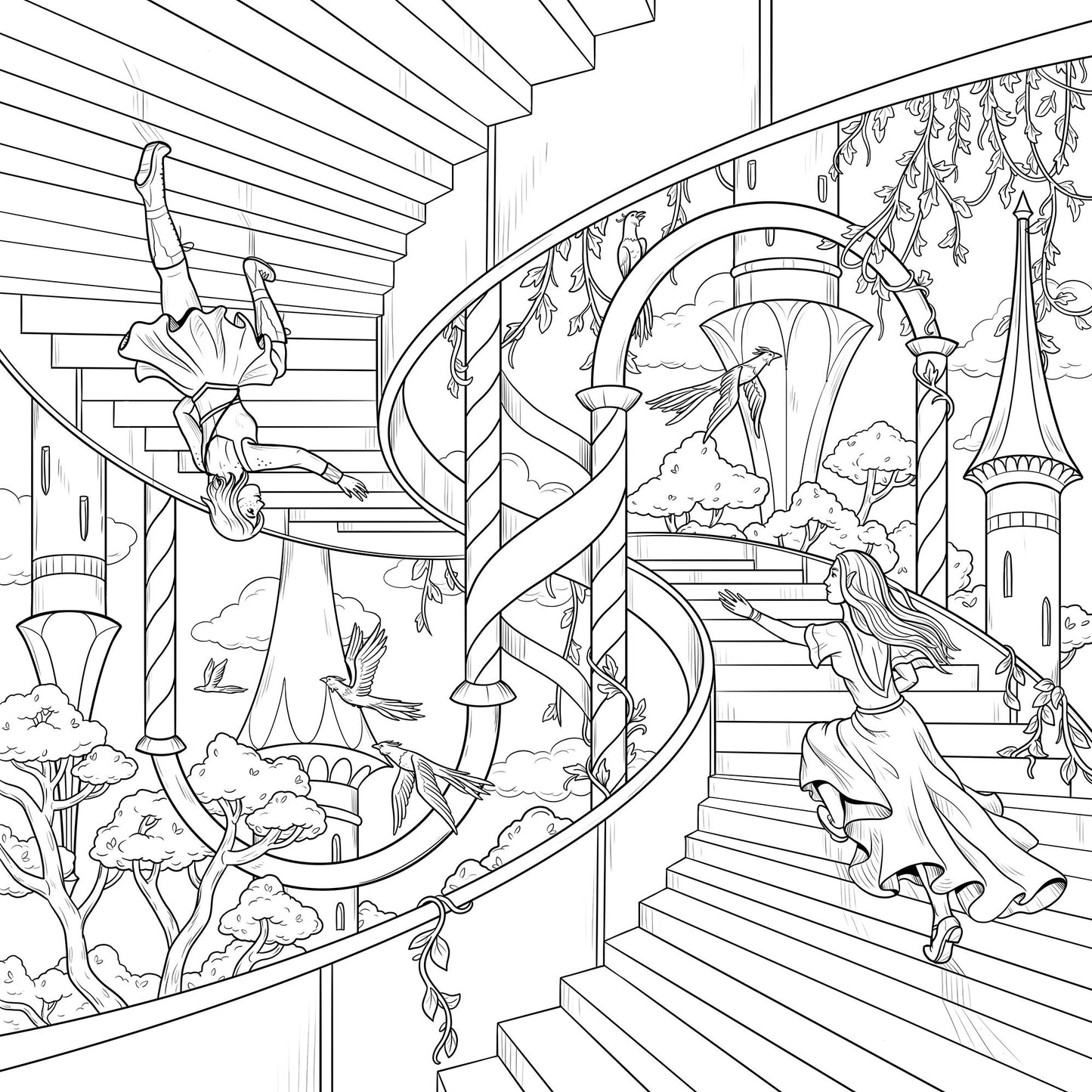 Mythographic Color and Discover: Romantasy: An Artist's Coloring Book of Fantasy Romance