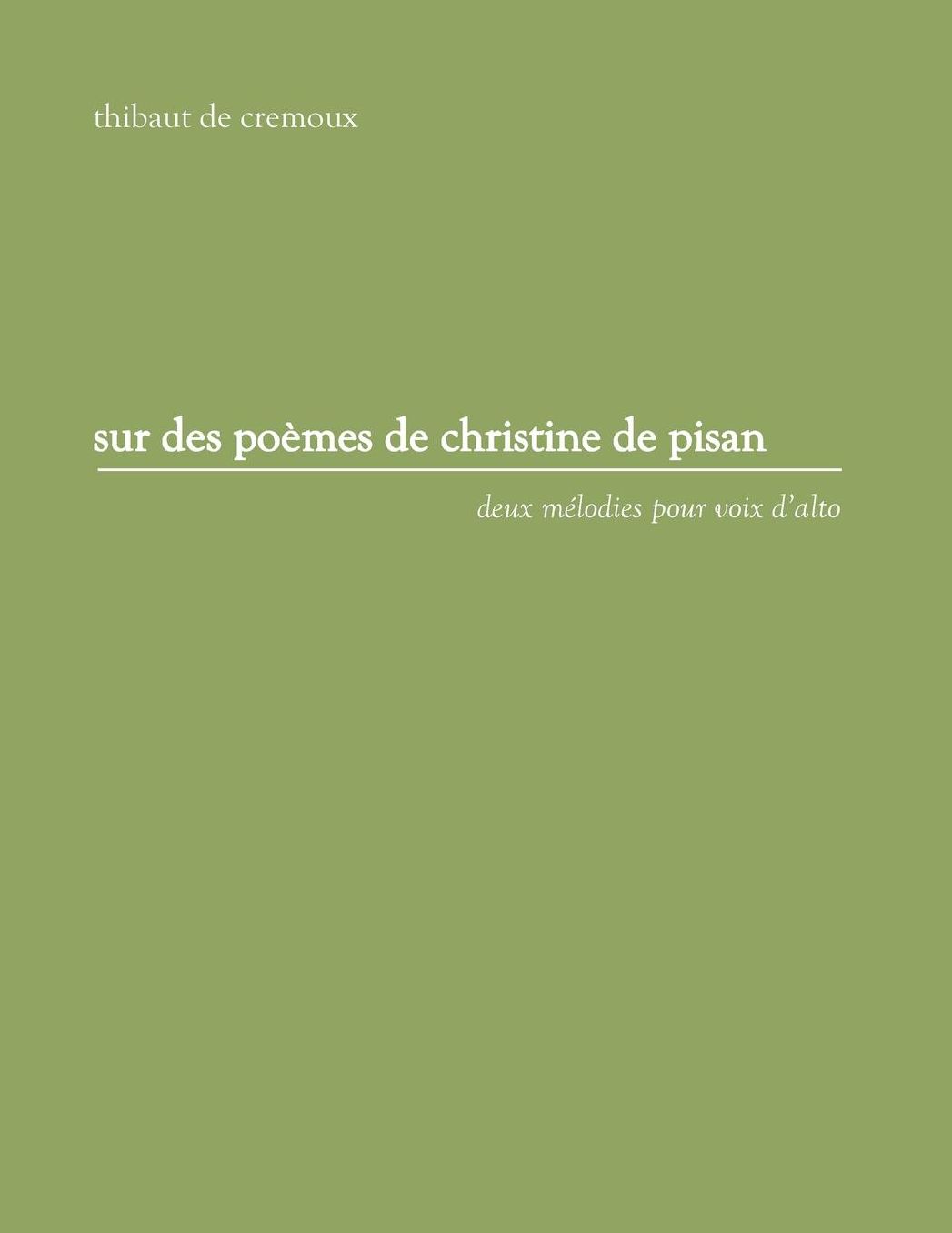 Sur Des Poemes de Christine de Pisan
