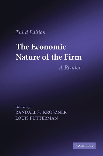 The Economic Nature of the Firm: A Reader