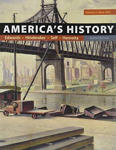 America's History, Volume 2 Since 1865