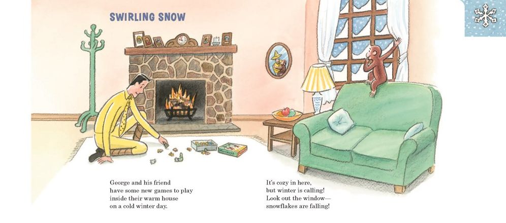 Curious George Curious About Winter: A Winter and Holiday Book for Kids