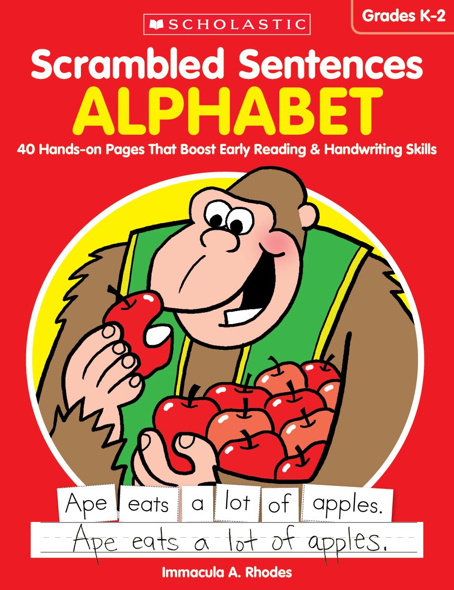 Scrambled Sentences: Alphabet: 40 Hands-on Pages That Boost Early Reading & Handwriting Skills
