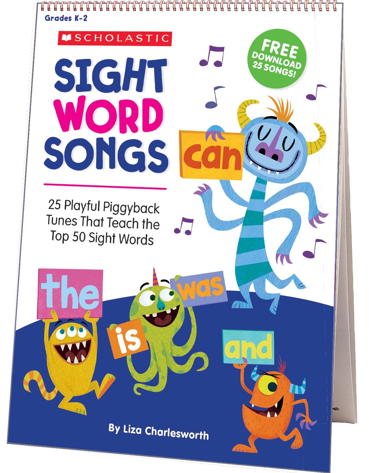 Sight Word Songs Flip Chart & CD: 25 Playful Piggyback Tunes That Teach the Top 50 Sight Words